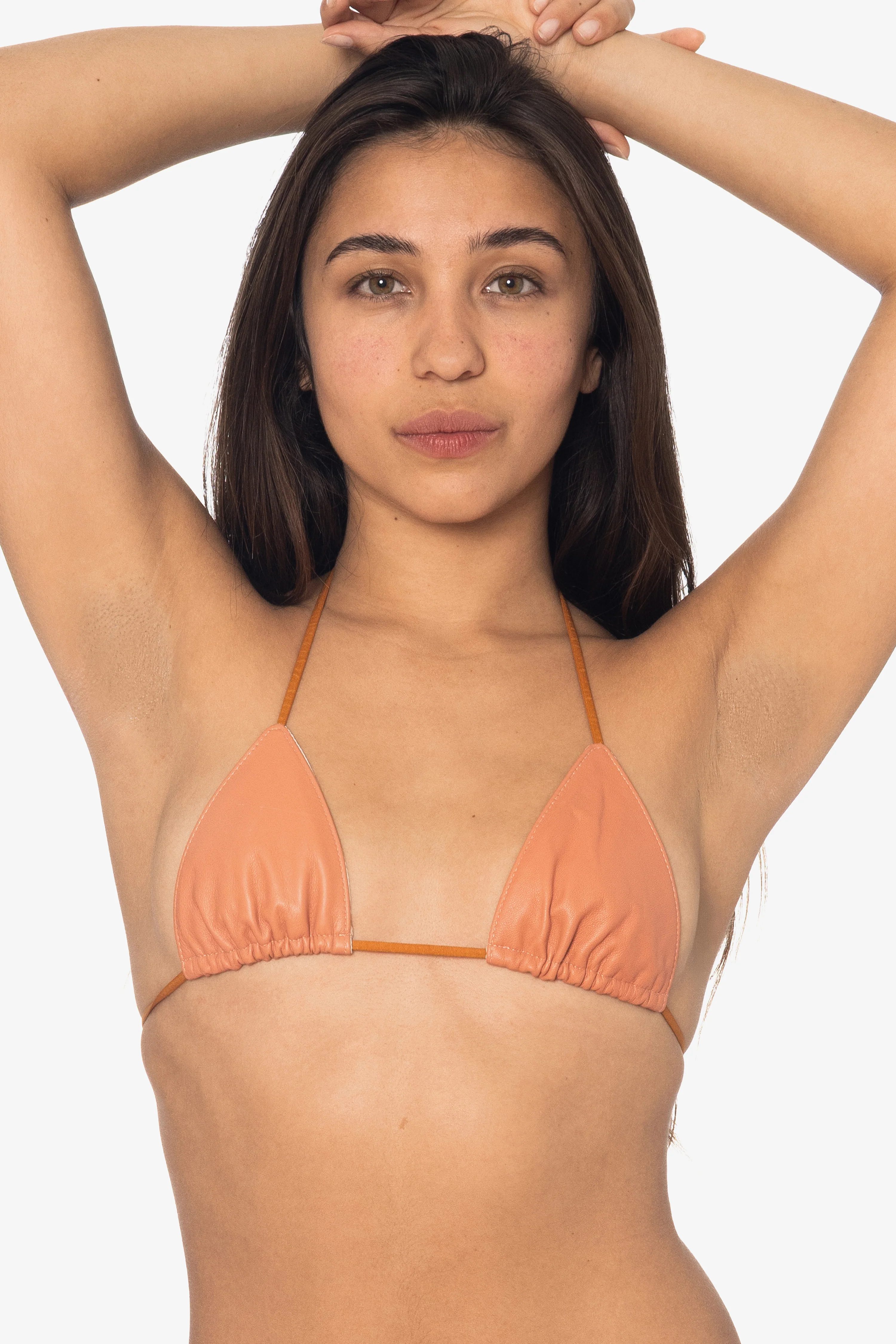 RLH3436 - Leather Nylon String Bikini Top - Image 25