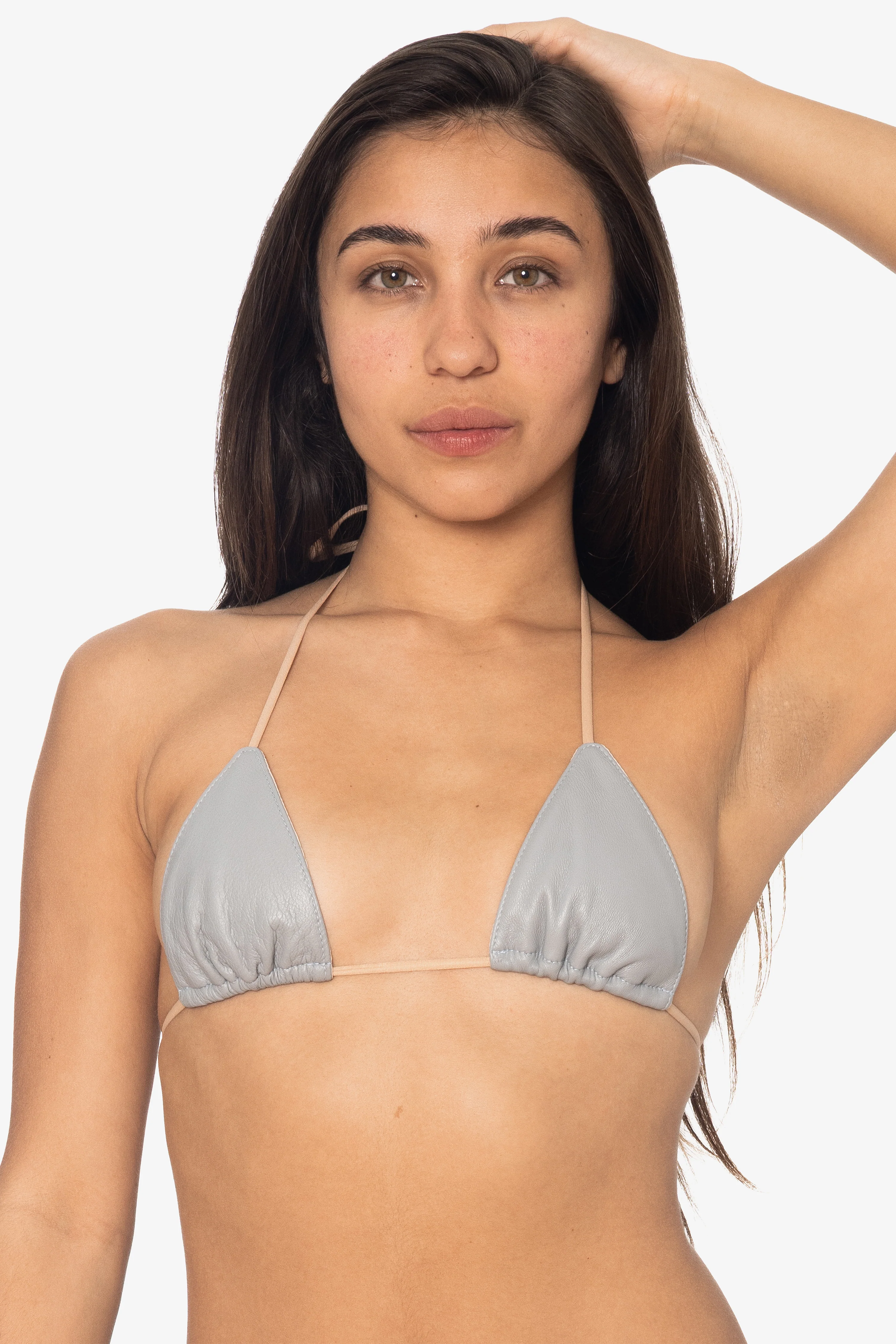 RLH3436 - Leather Nylon String Bikini Top - Image 26