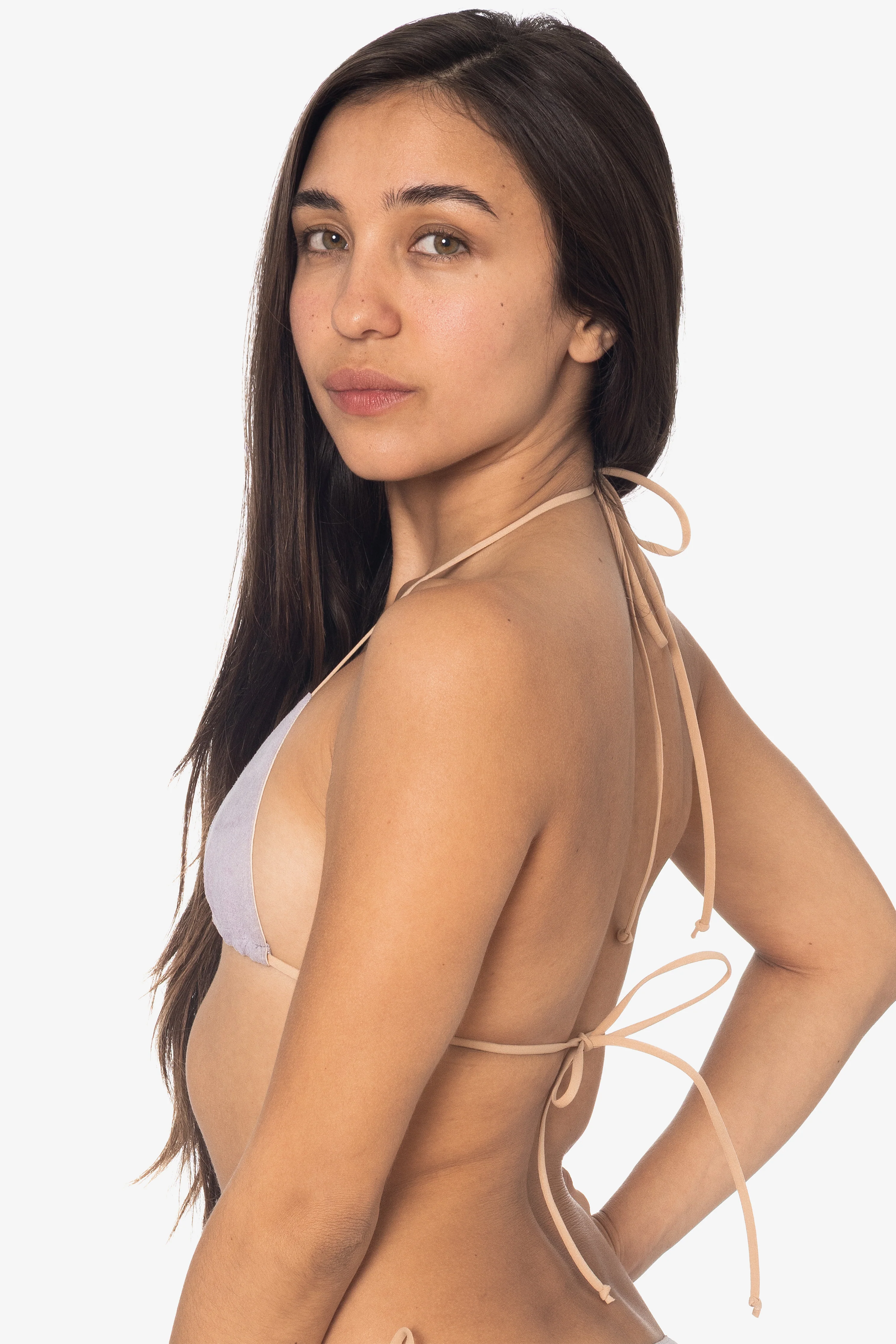 RLH3436 - Leather Nylon String Bikini Top - Image 28