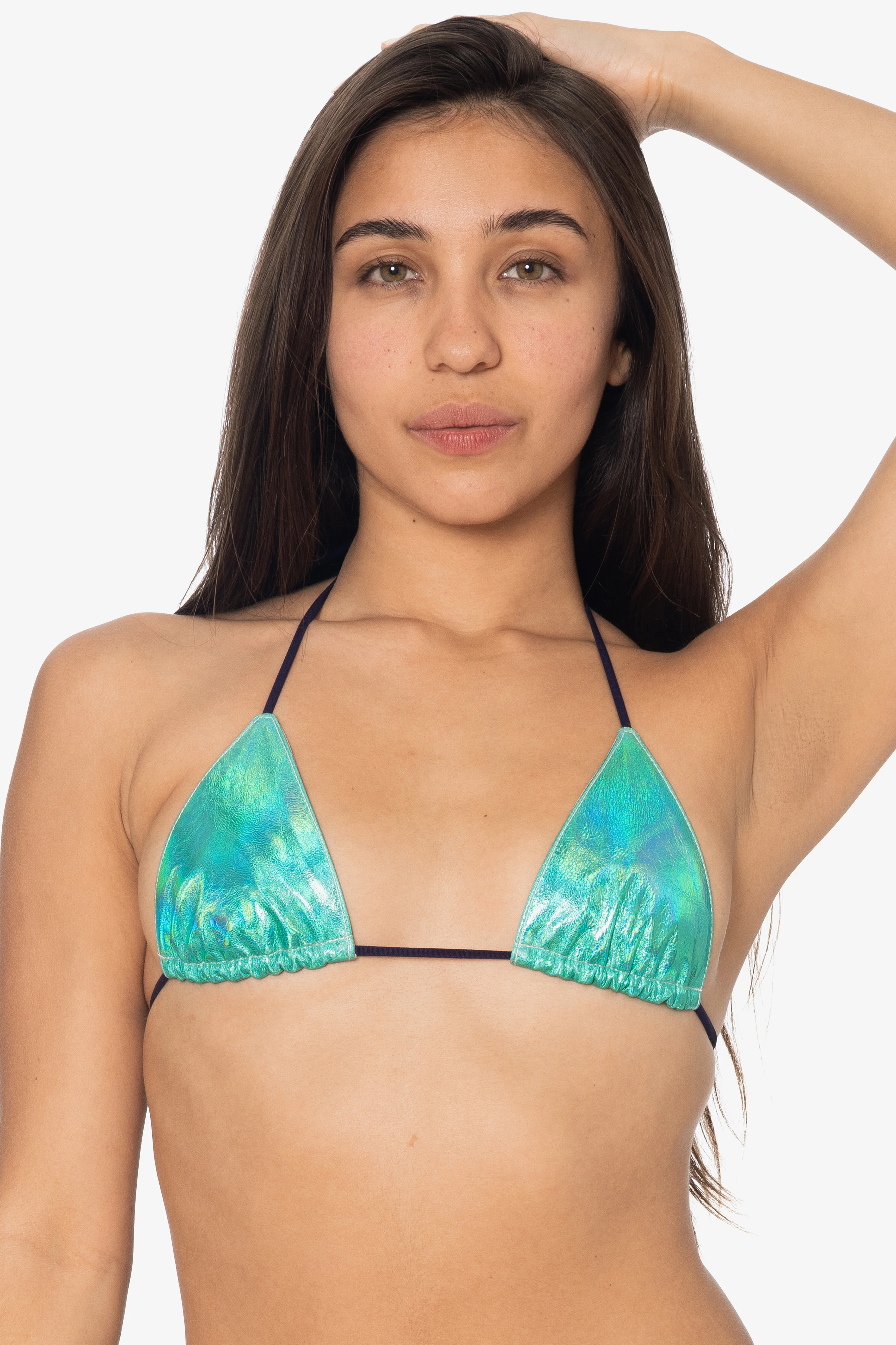 RLH3436 - Leather Nylon String Bikini Top - Image 29