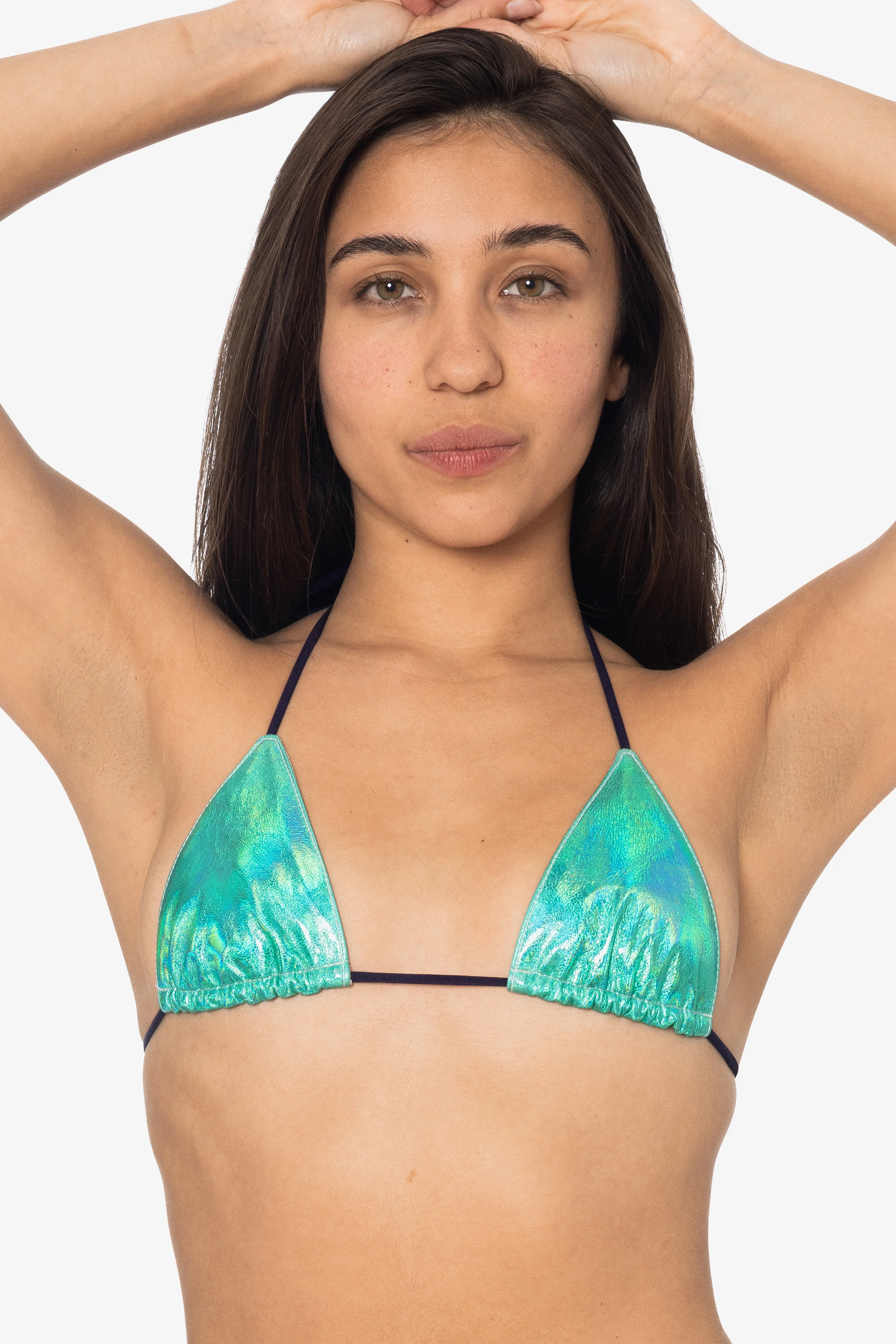 RLH3436 - Leather Nylon String Bikini Top - Image 30