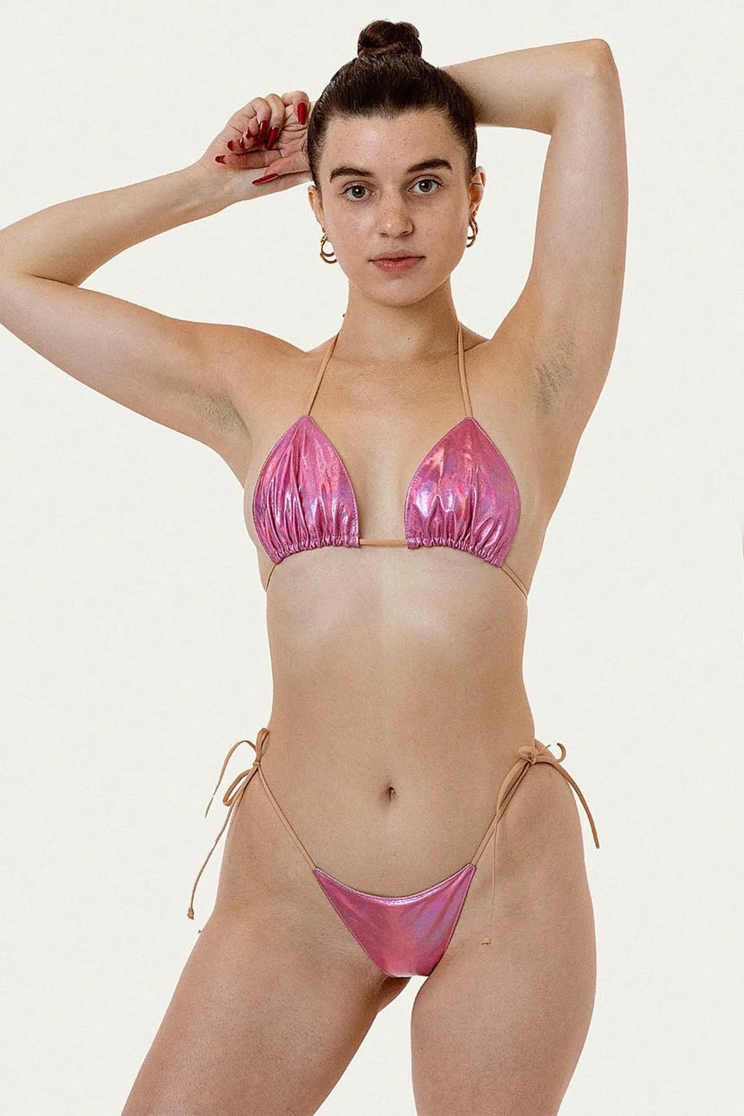 RLH3436 - Leather Nylon String Bikini Top - Image 70