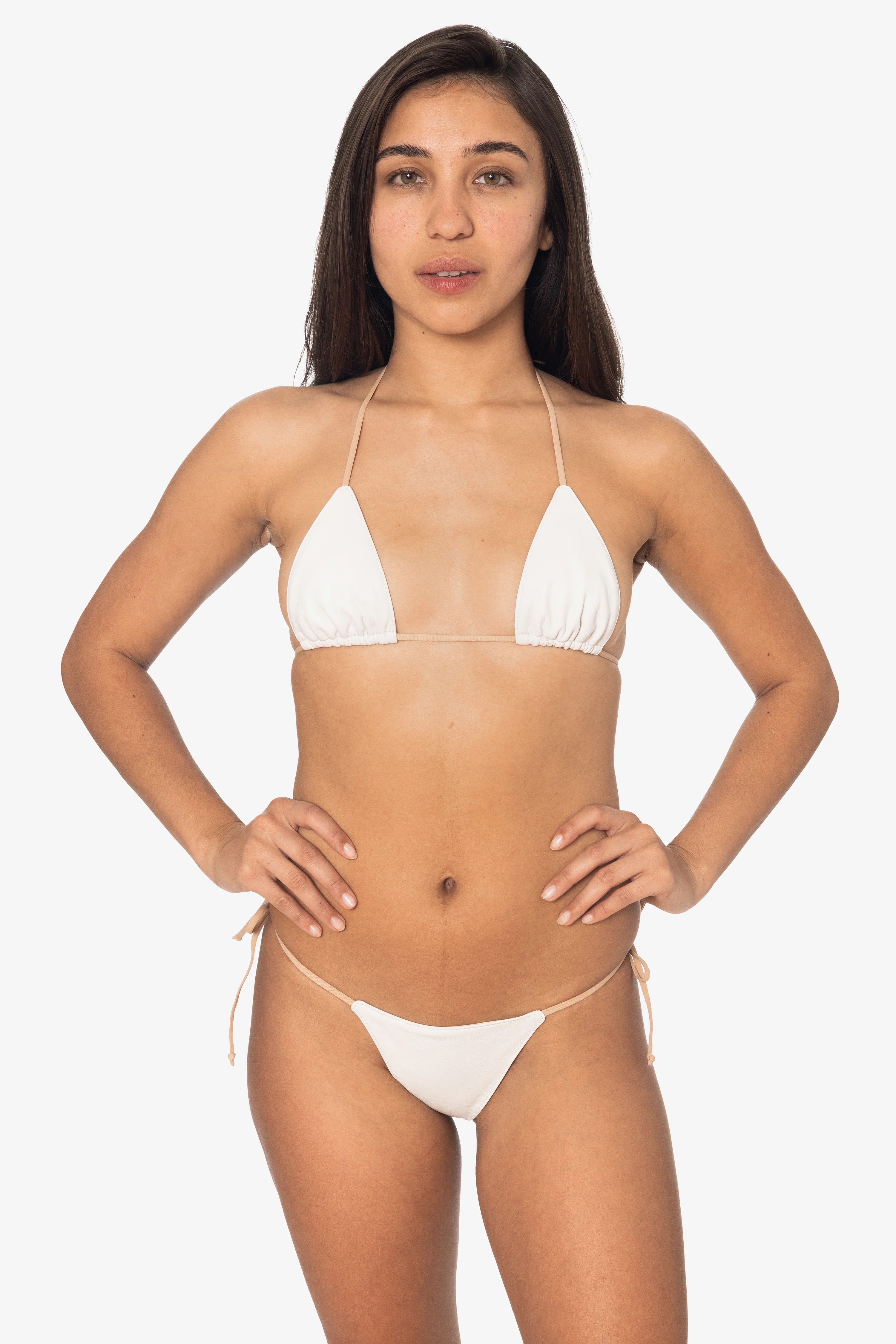 RLH3437 - Leather Thong Nylon String Bikini Bottom - Image 25