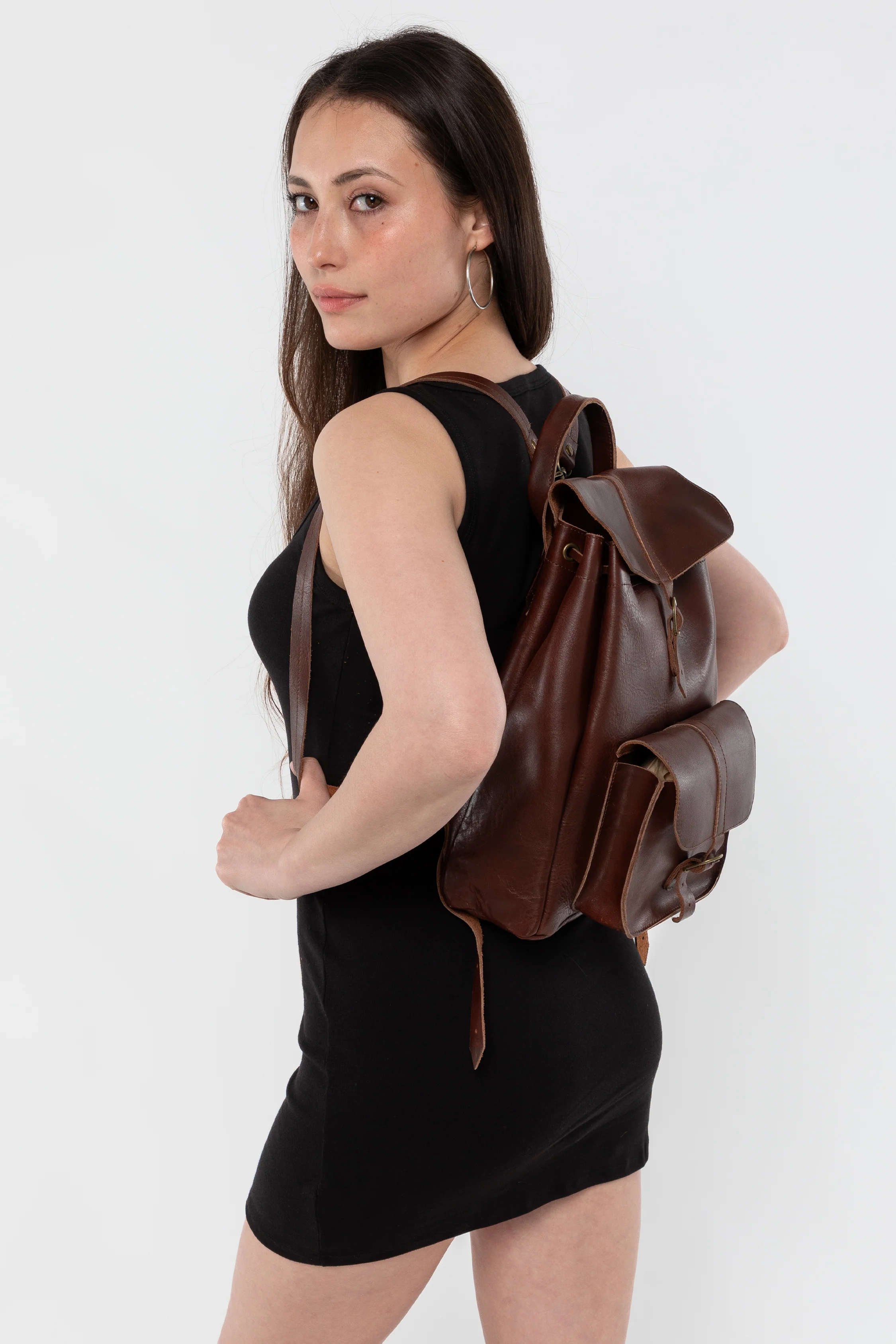 RLH3446 - The Unisex Leather Knapsack - Image 12