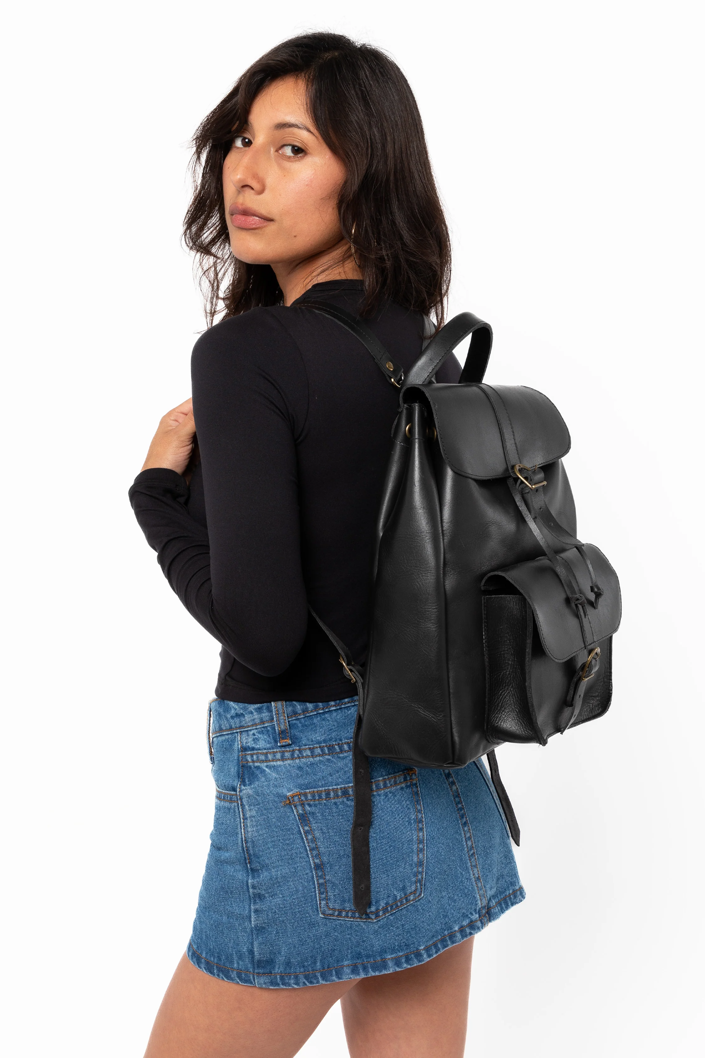 RLH3446 - The Unisex Leather Knapsack - Image 2