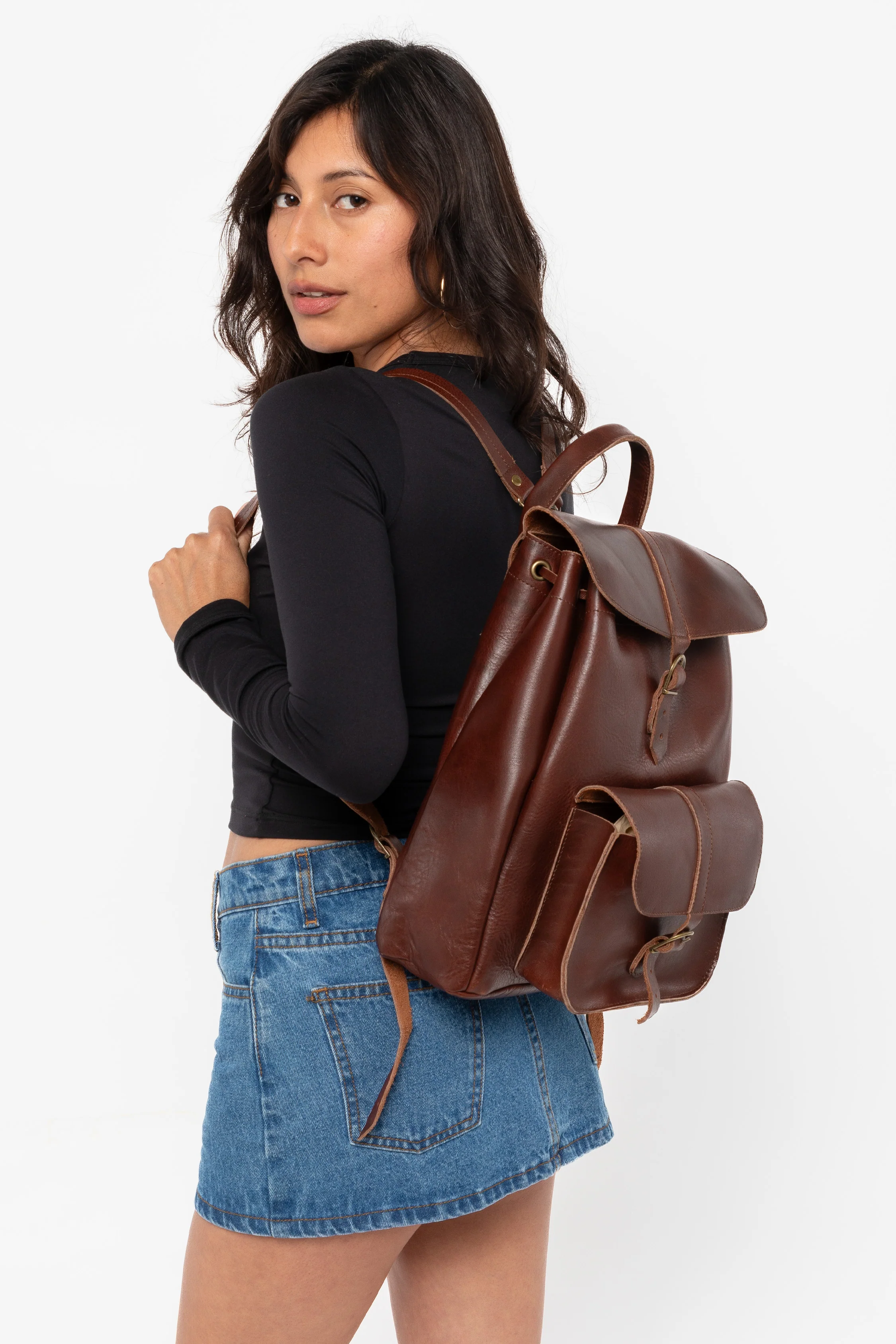 RLH3446 - The Unisex Leather Knapsack - Image 7