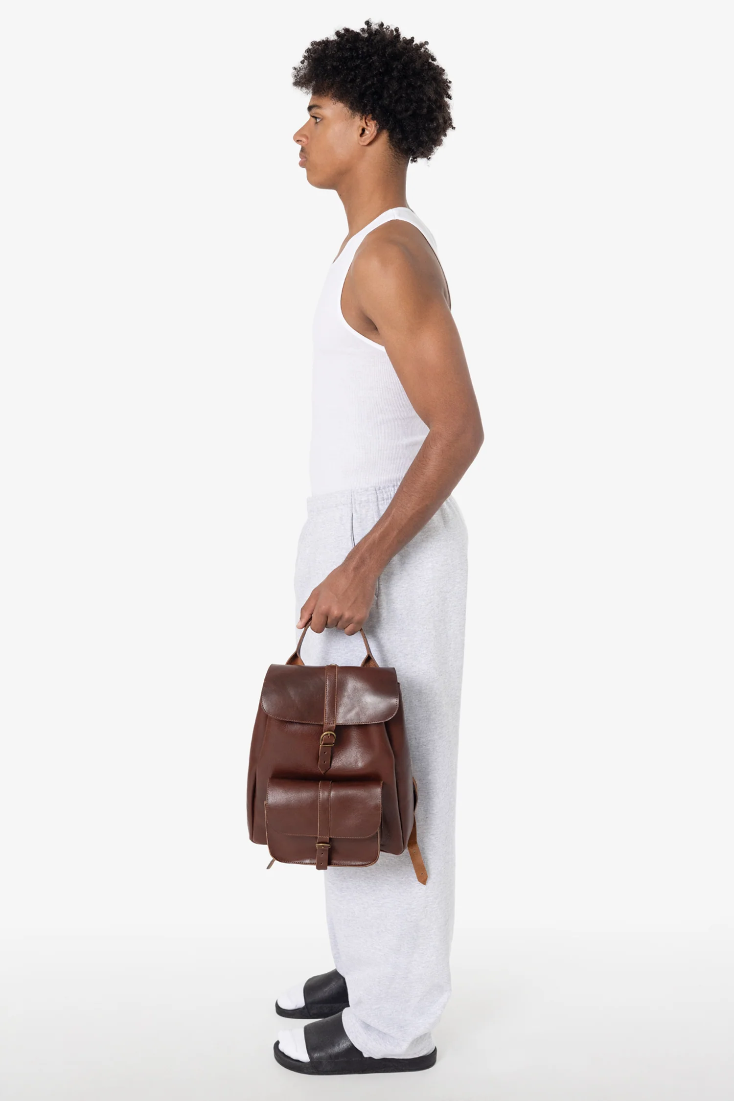 RLH3446 - The Unisex Leather Knapsack - Image 8