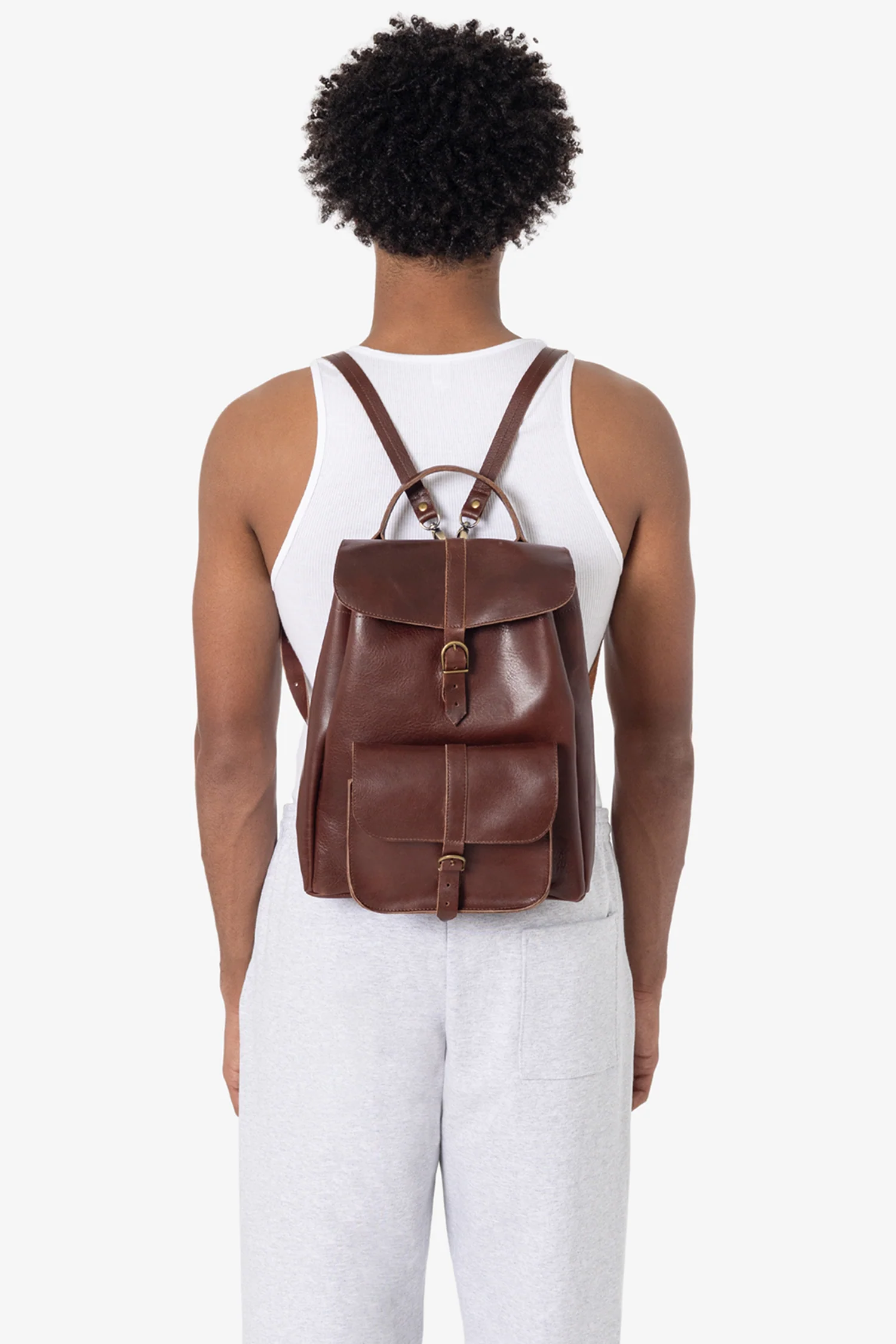 RLH3446 - The Unisex Leather Knapsack - Image 9