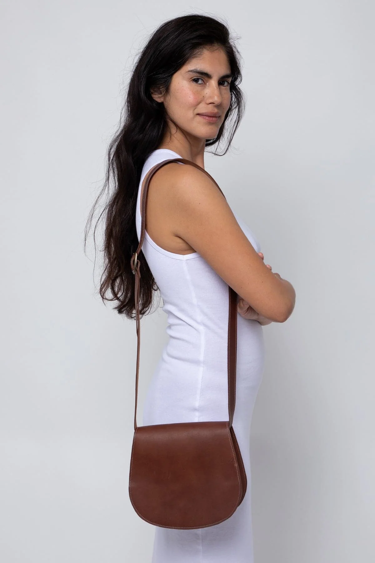 RLH3453 - Classic Leather Saddle Bag - Image 12