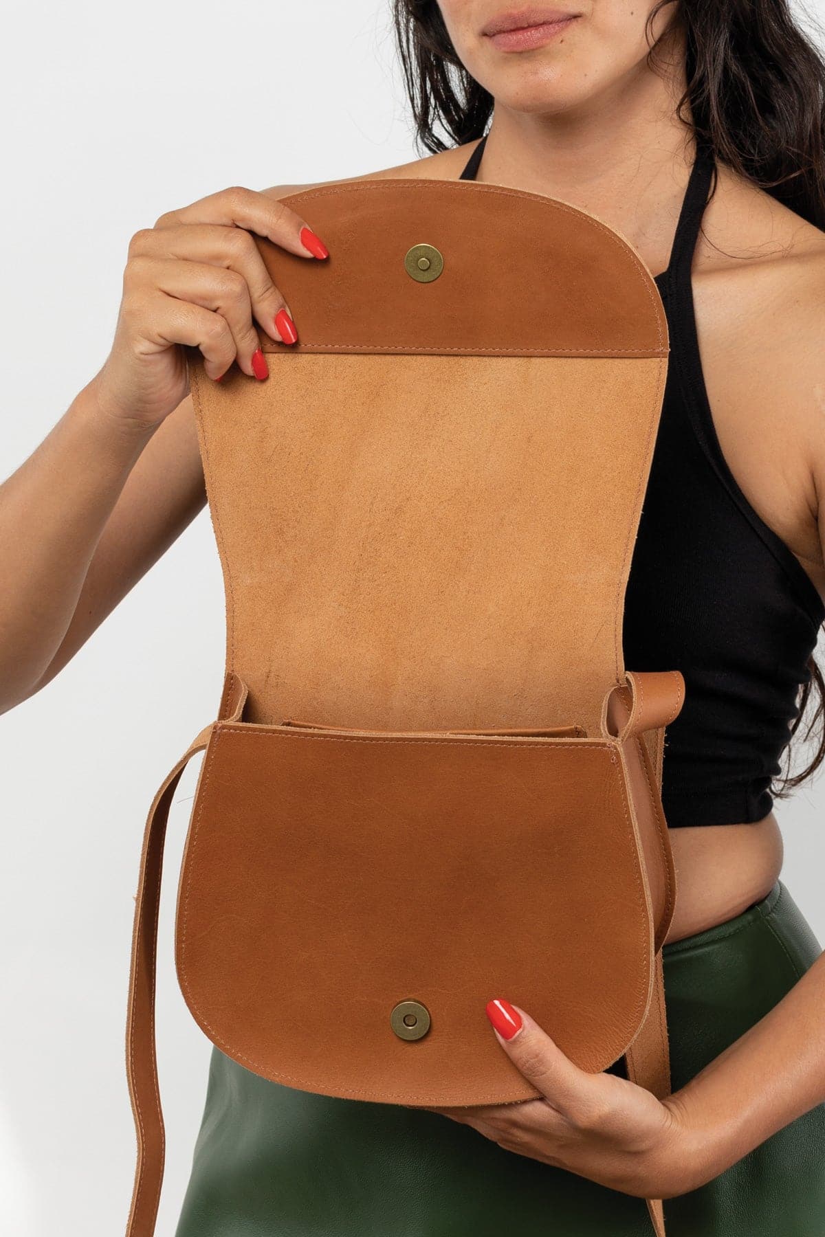 RLH3453 - Classic Leather Saddle Bag - Image 3