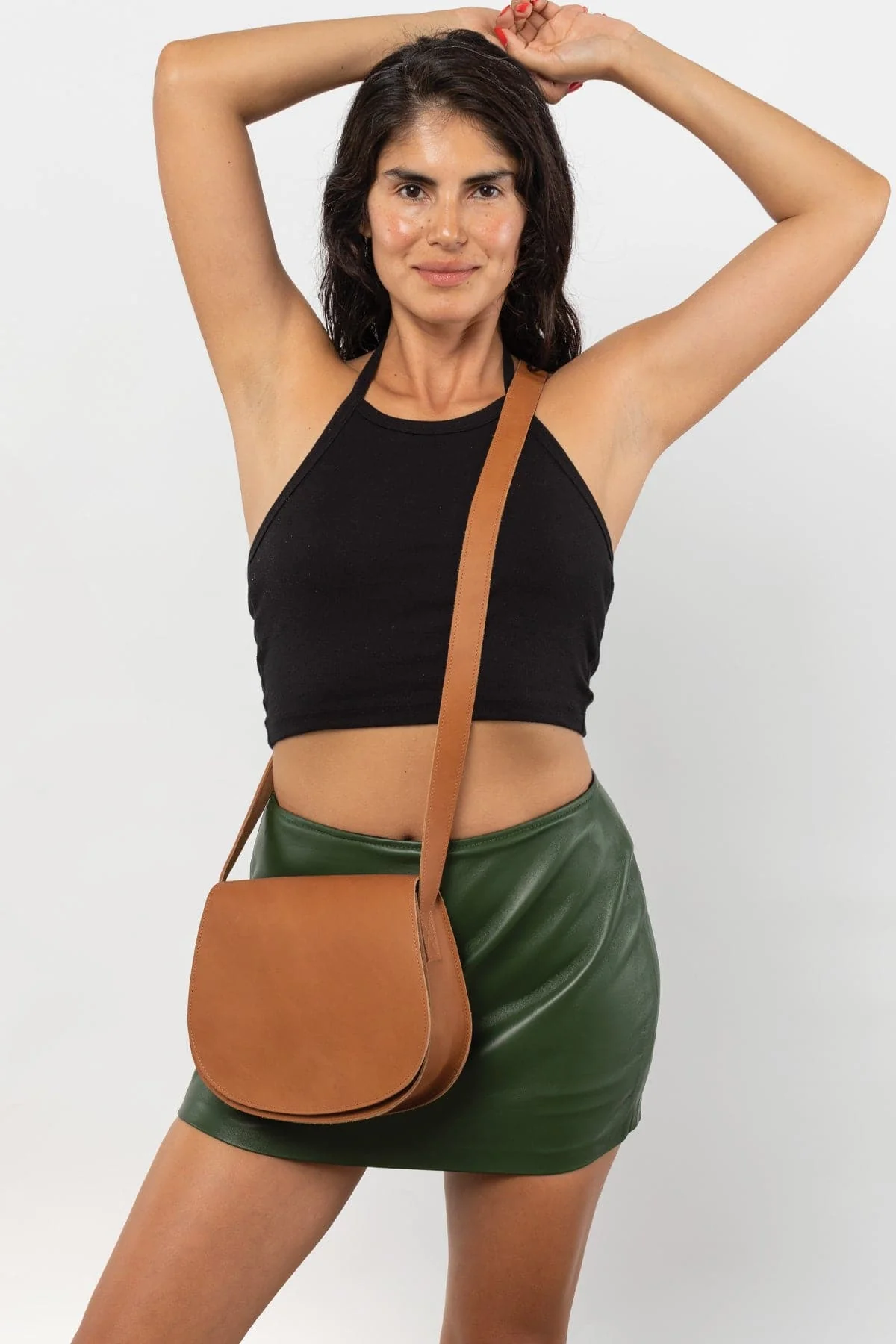 RLH3453 - Classic Leather Saddle Bag - Image 4