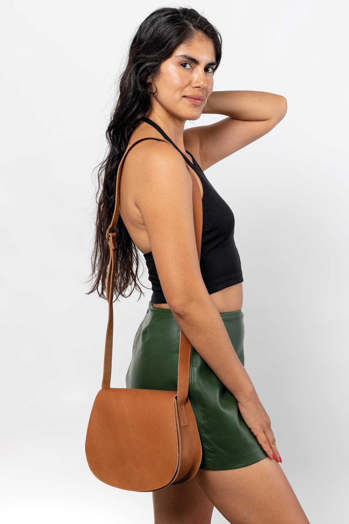 RLH3453 - Classic Leather Saddle Bag - Image 6