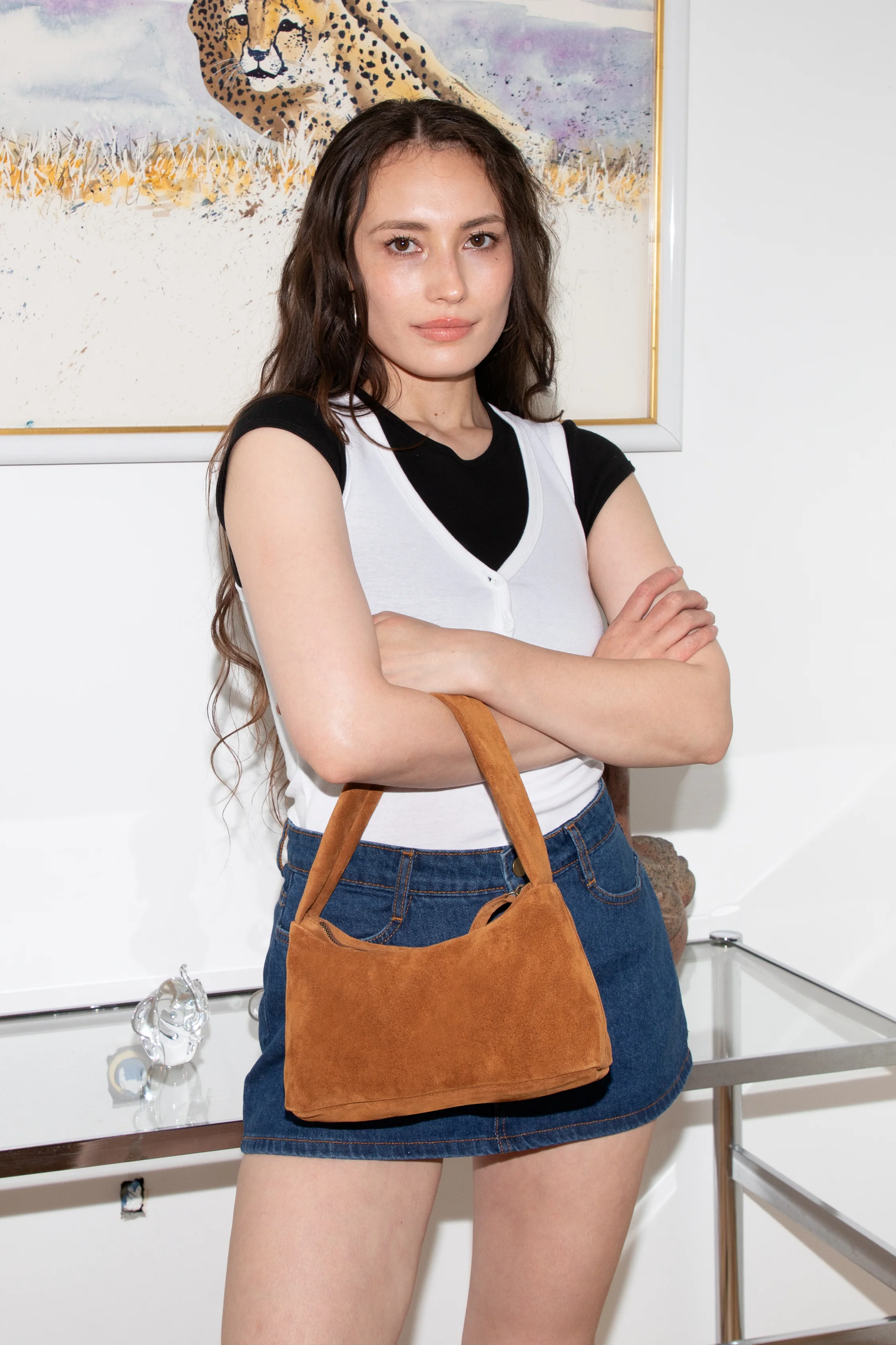 RLH3471 - Soft Suede Shoulder Bag - Image 13
