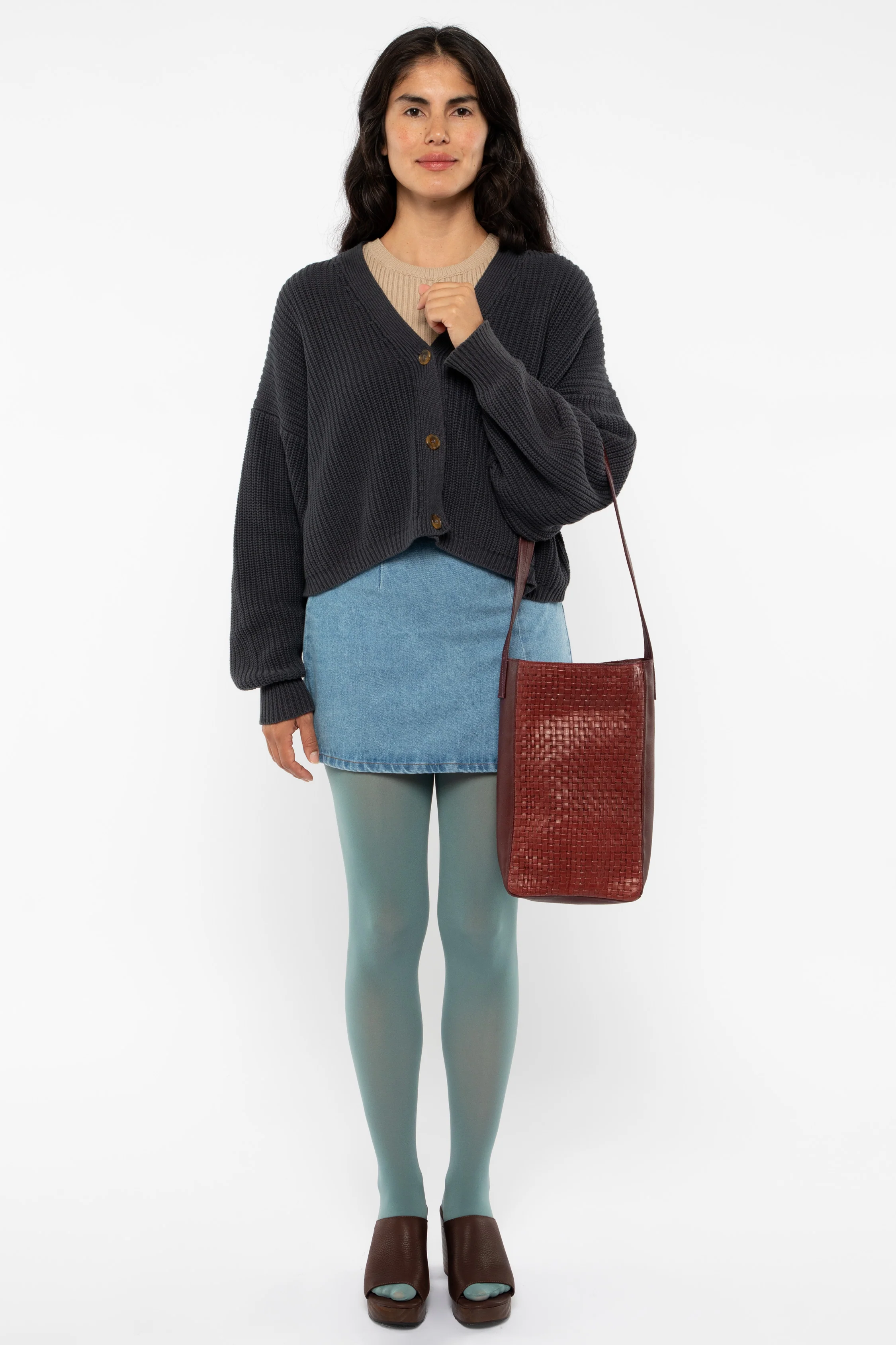 RLH3482 - Woven Leather Slim Tote - Image 10