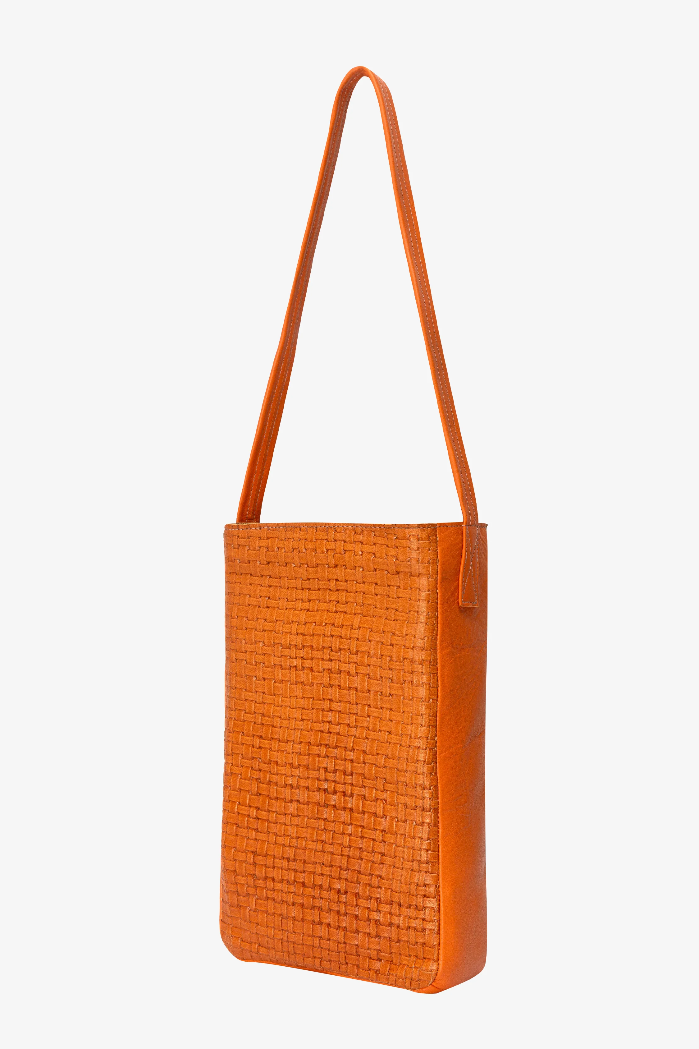 RLH3482 - Woven Leather Slim Tote - Image 12