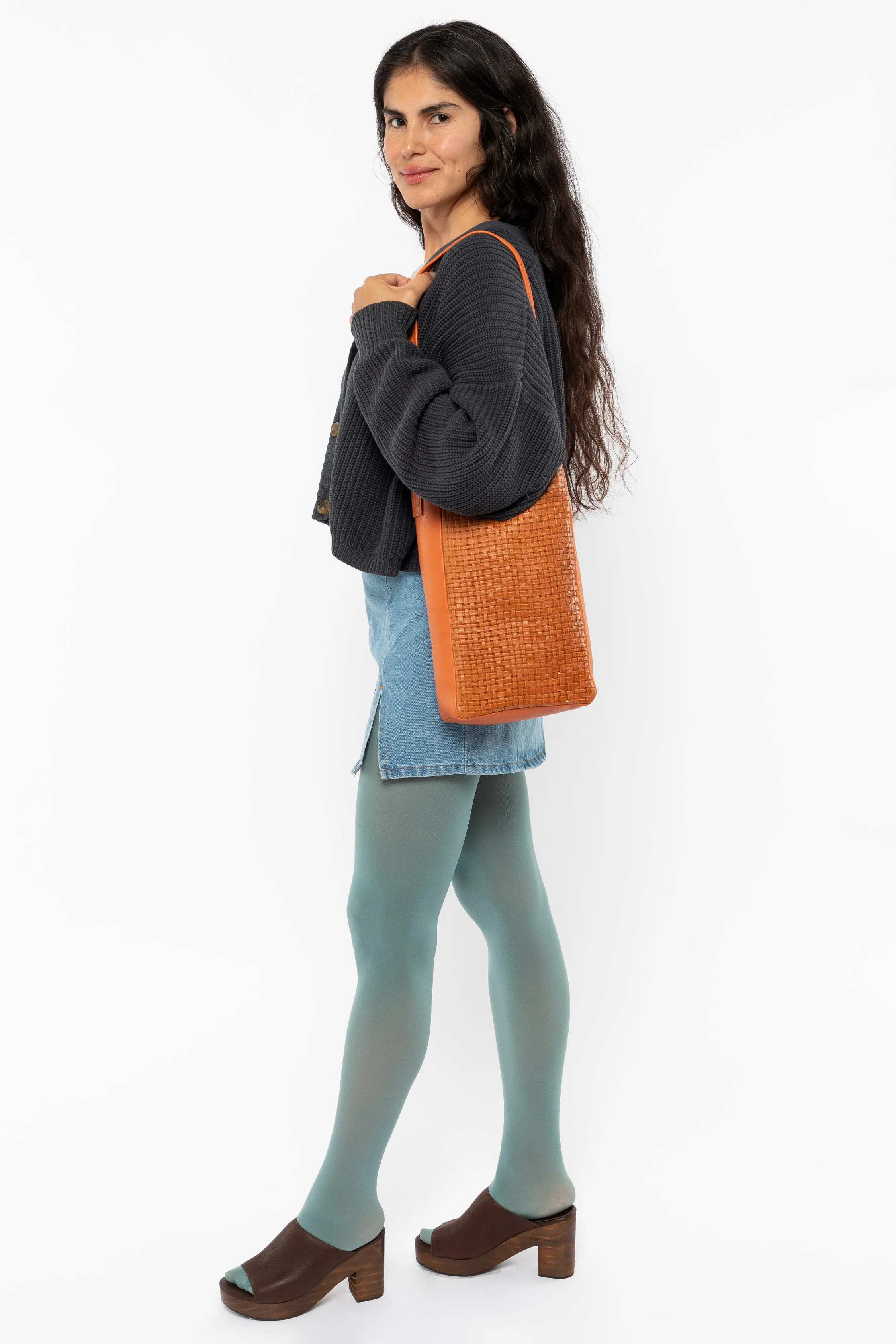 RLH3482 - Woven Leather Slim Tote - Image 15