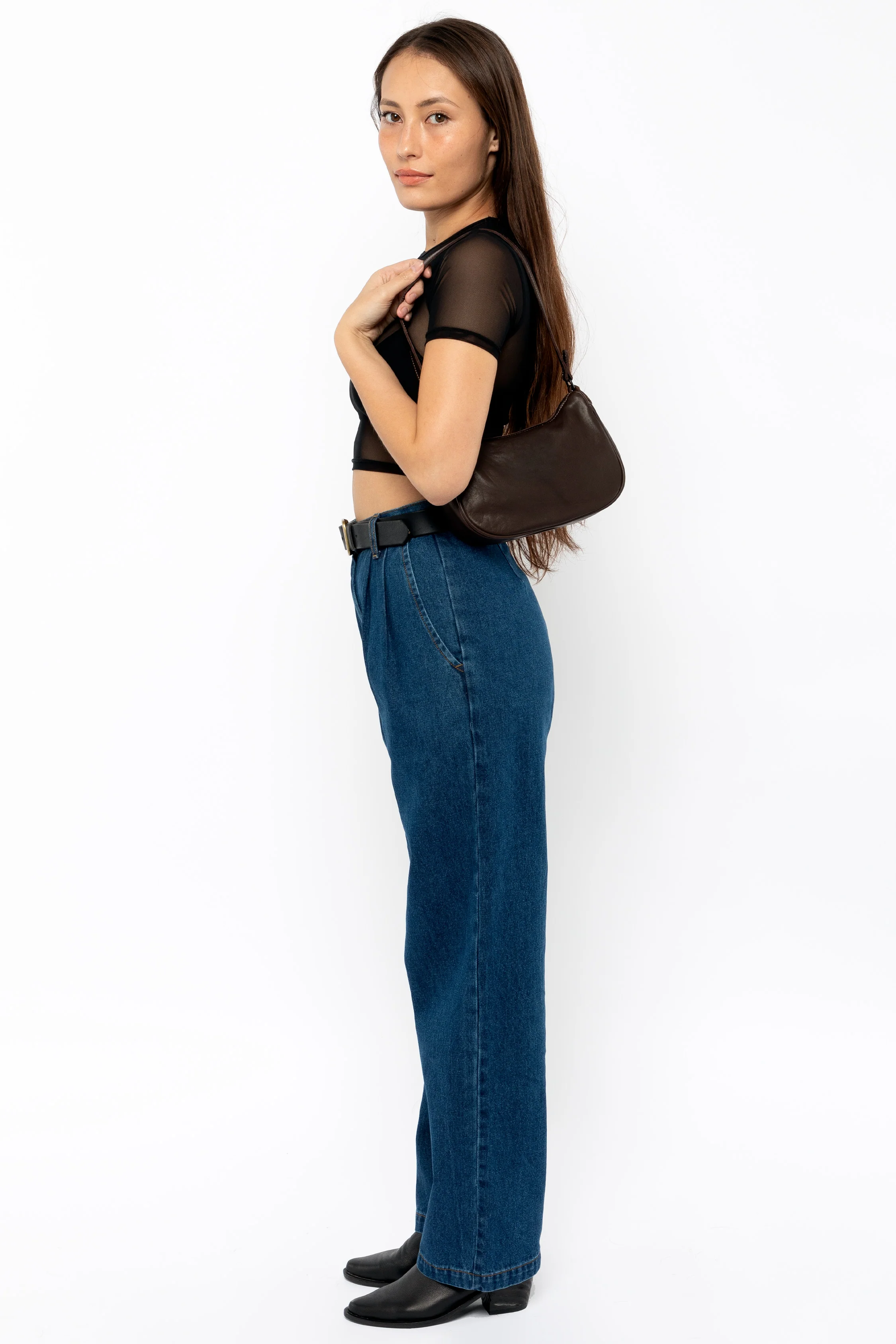 RLH3487 - Leather Crescent Shoulder Bag - Image 4