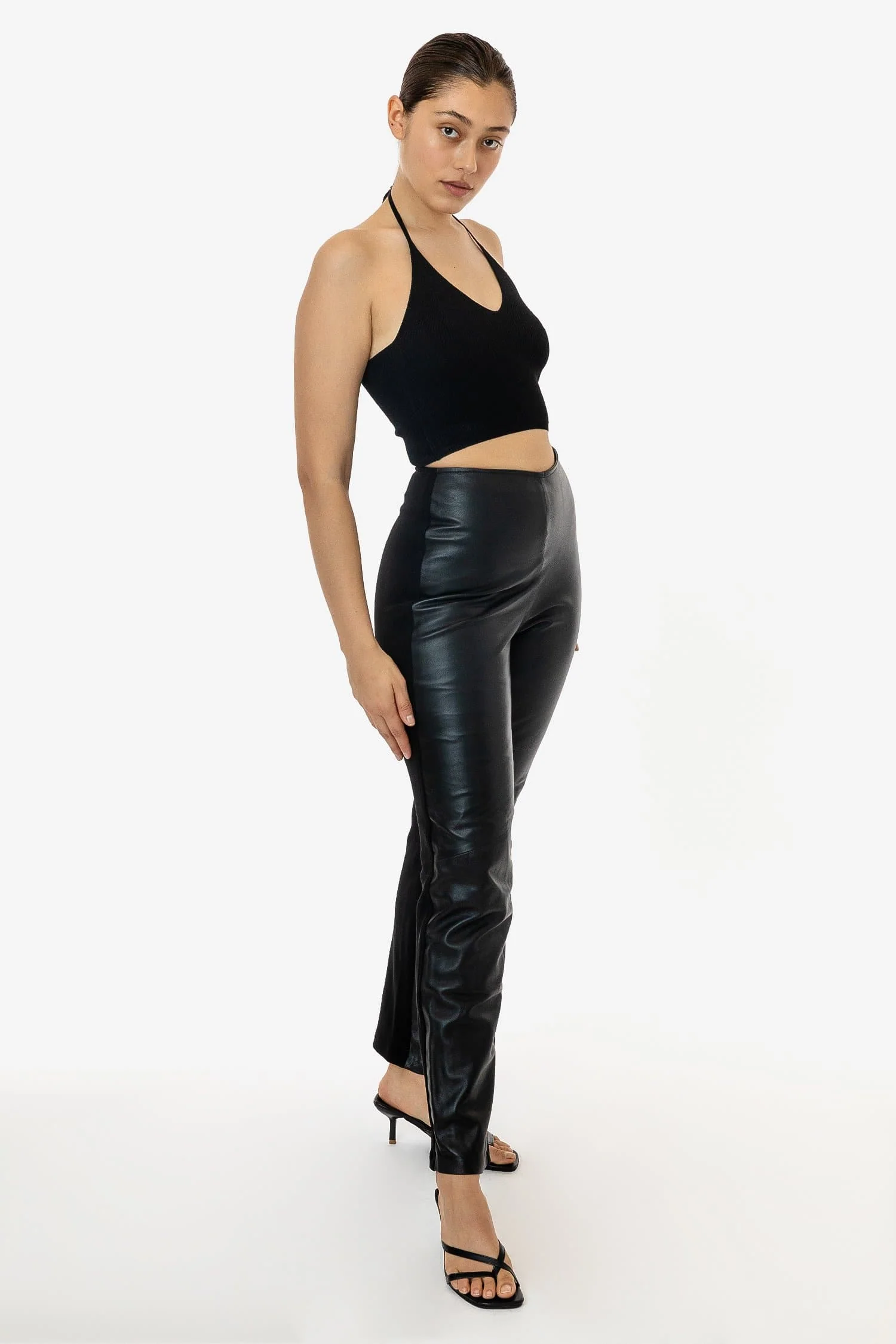 RLH3710 - 2 Tone Leather Ottoman Pant - Image 4