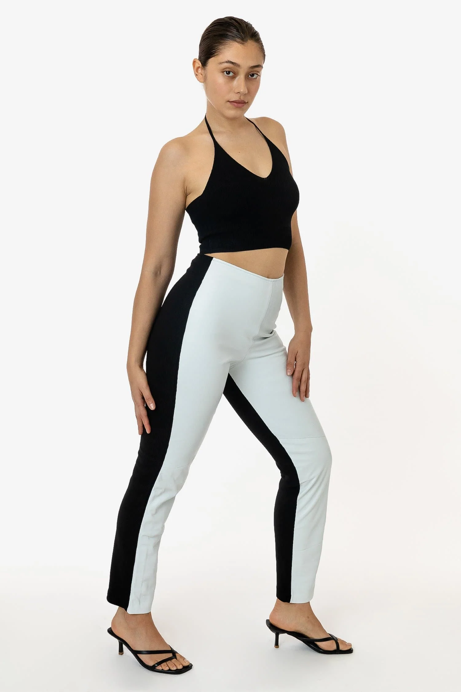RLH3710 - 2 Tone Leather Ottoman Pant - Image 5