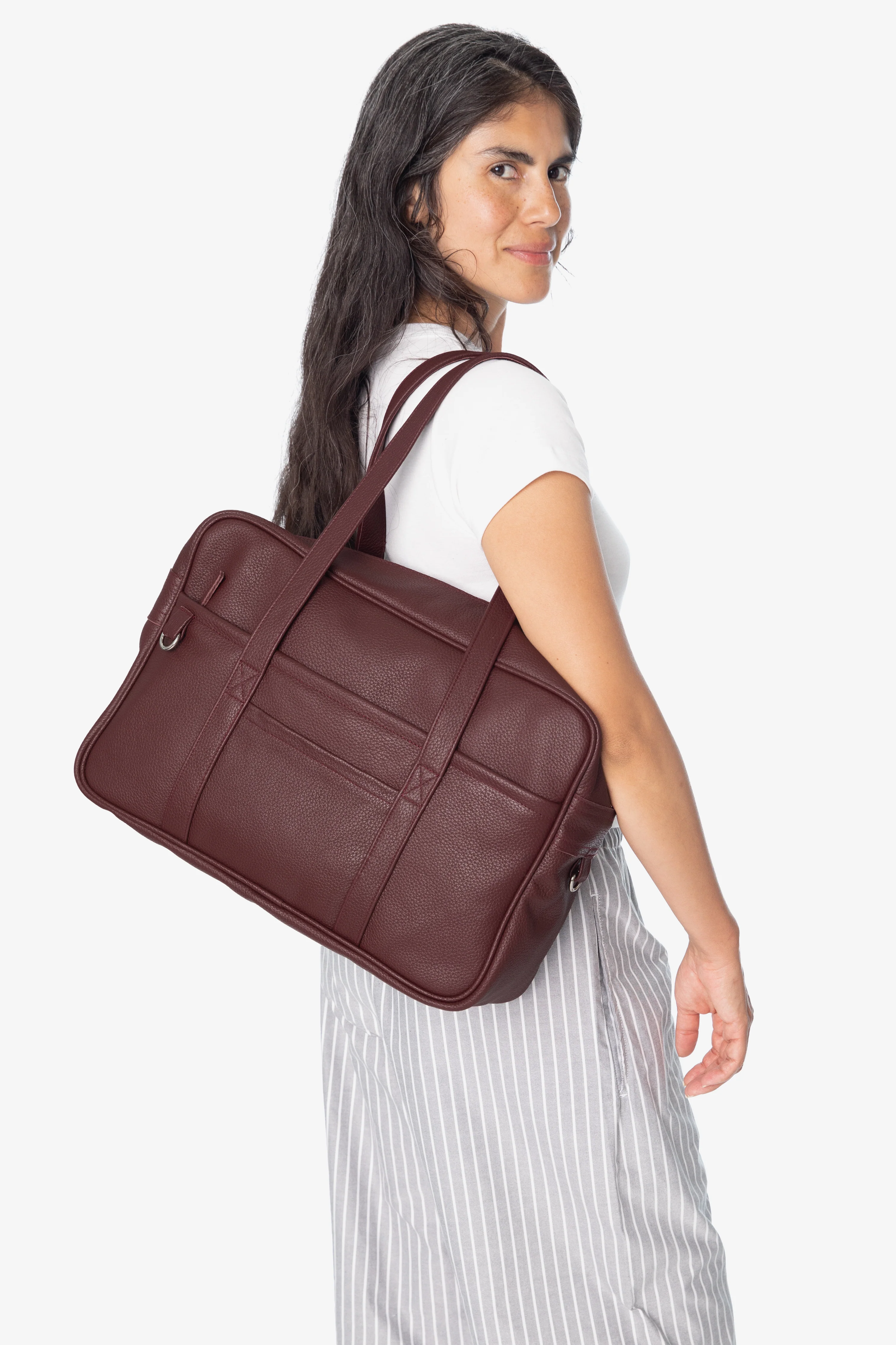 RLH504 - Unisex Leather School Satchel - Image 17