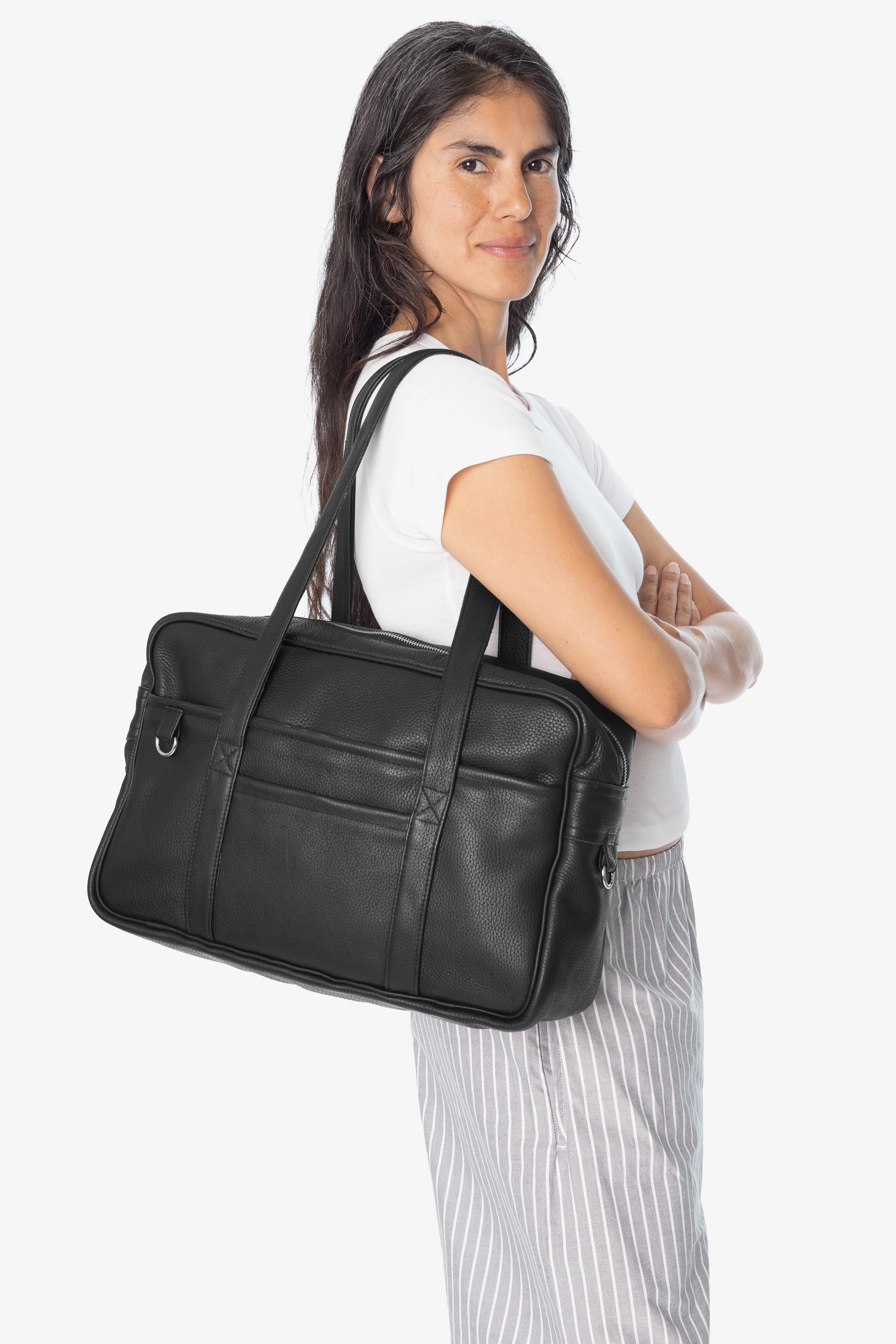 RLH504 - Unisex Leather School Satchel - Image 2