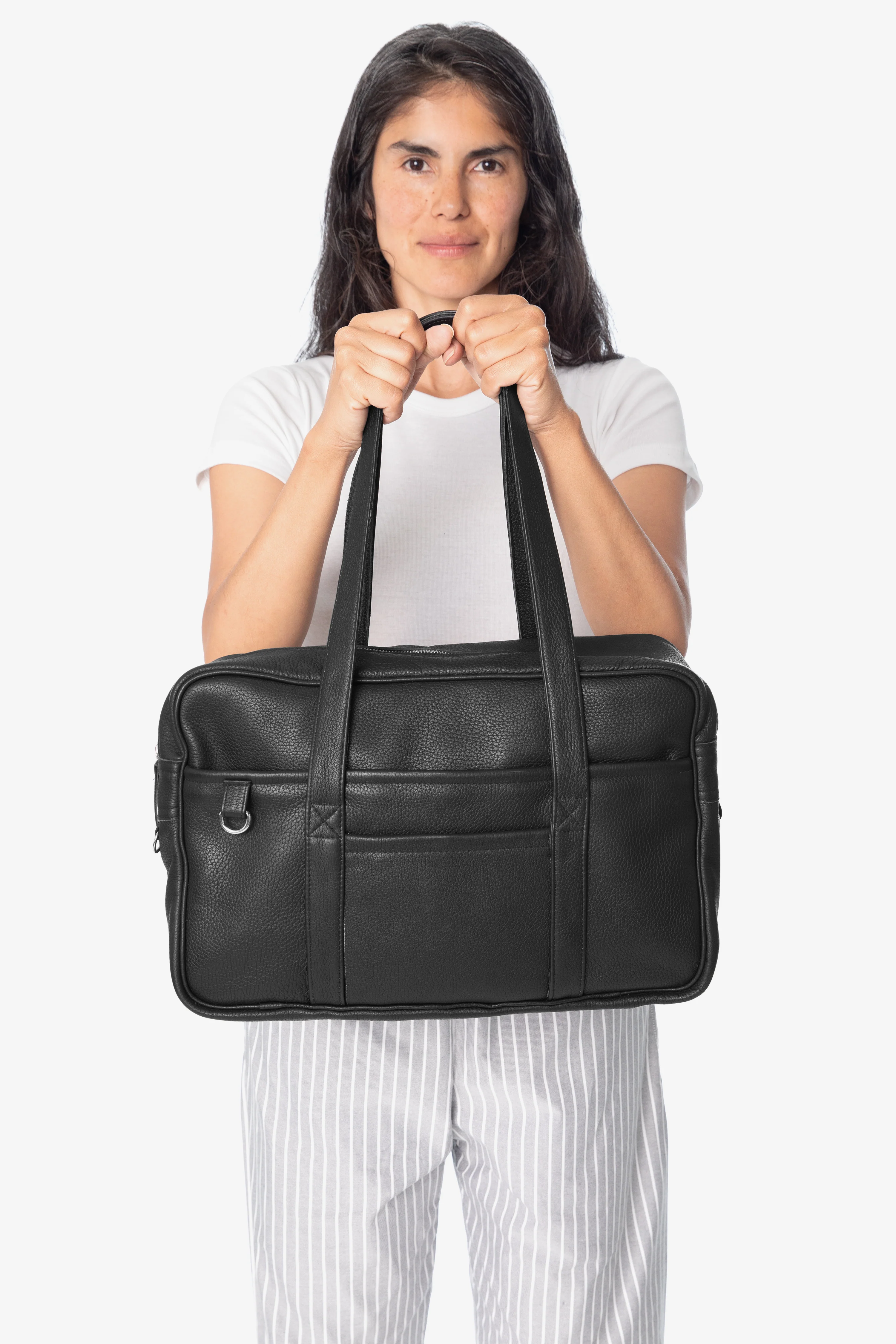 RLH504 - Unisex Leather School Satchel - Image 4