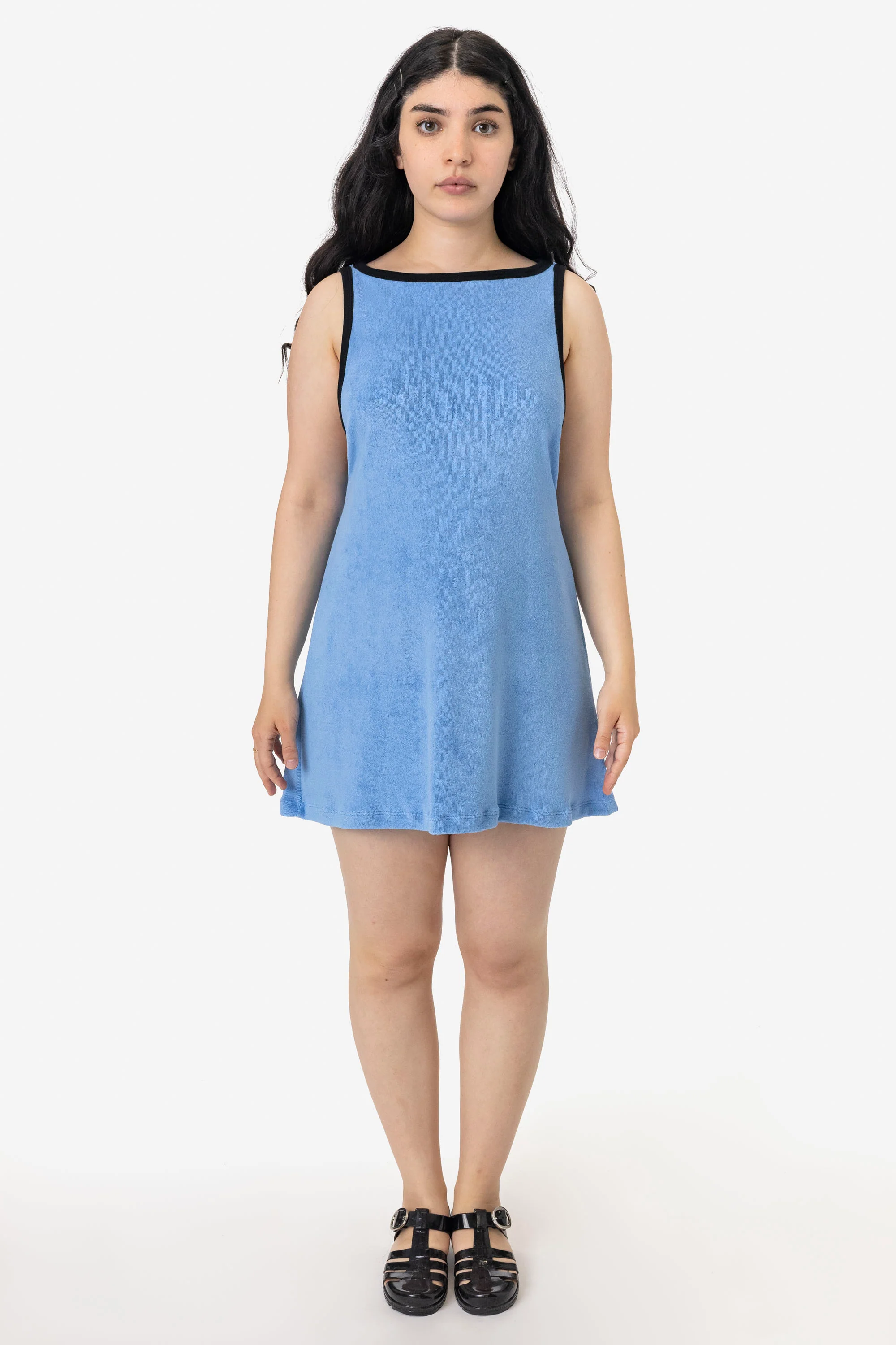 RLT3629 - Loop Terry Boatneck A-Line Dress - Image 11