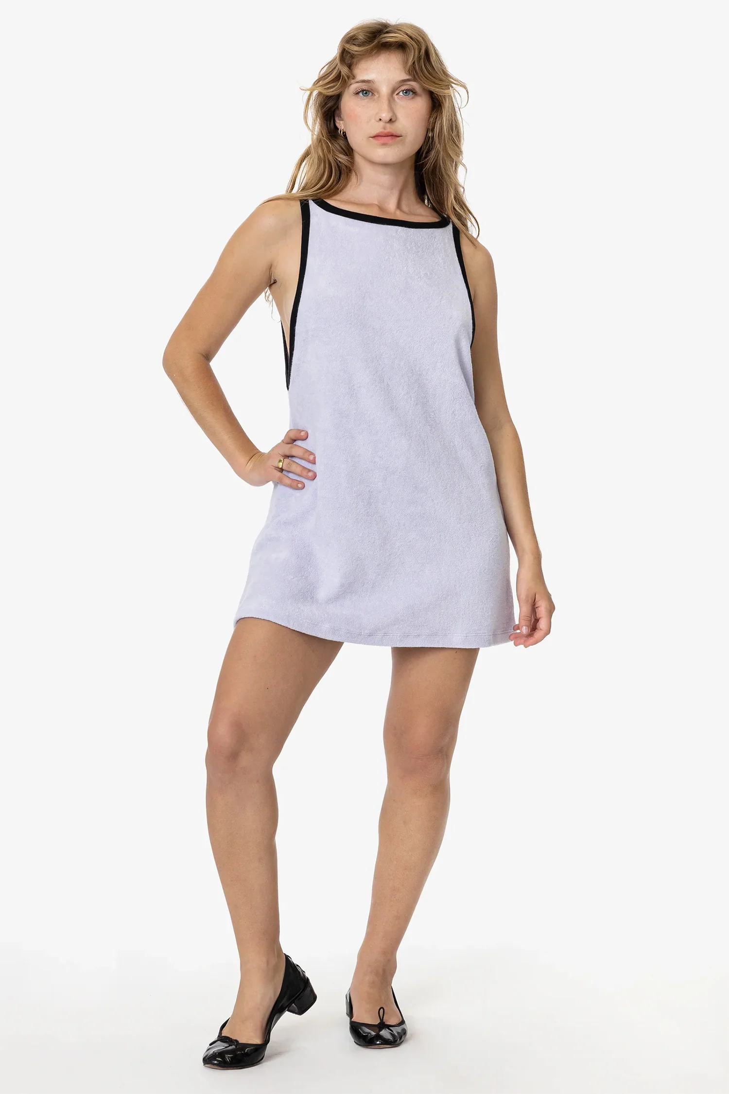 RLT3629 - Loop Terry Boatneck A-Line Dress - Image 20