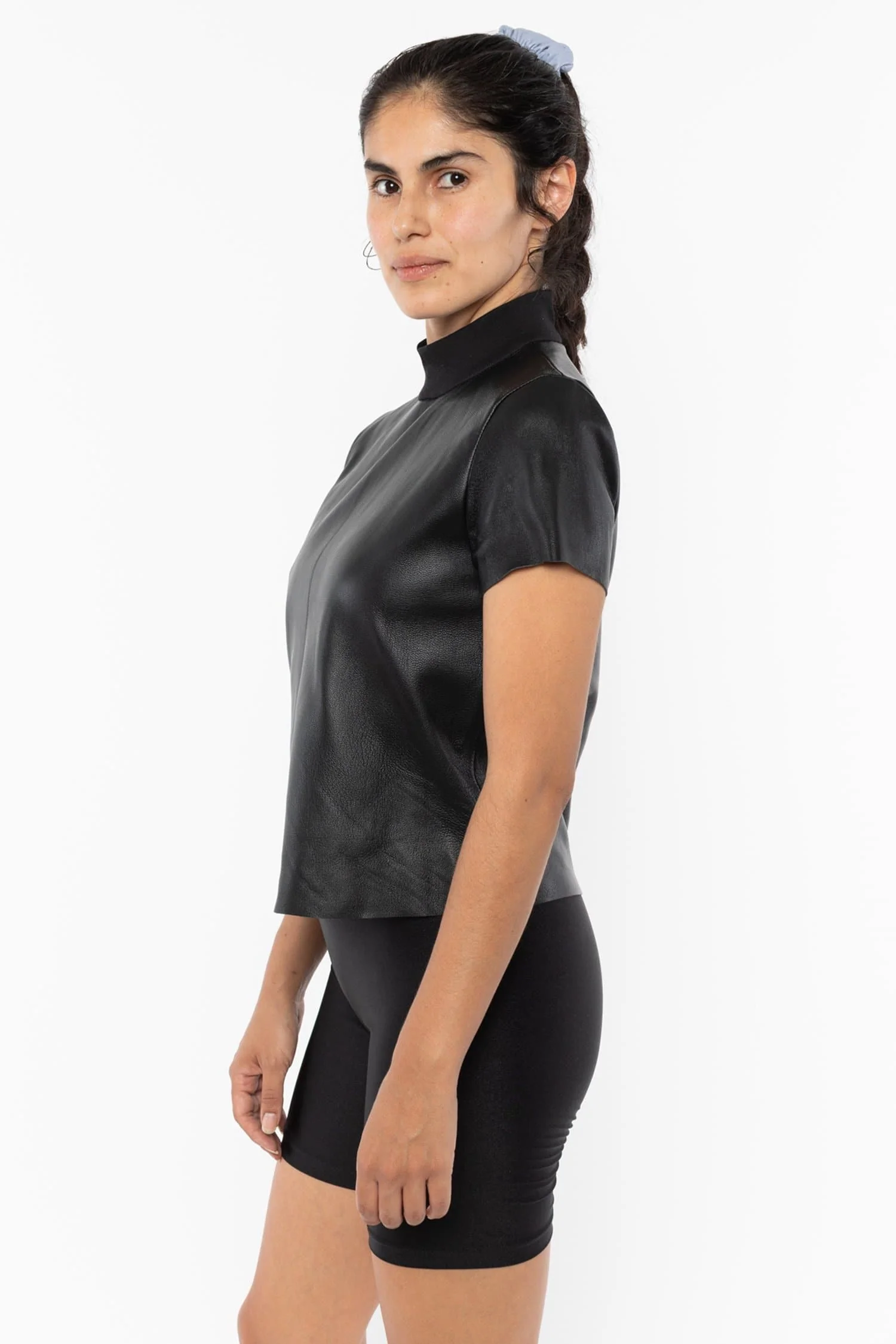RLTH3401 - Leather Mockneck Tee - Image 18