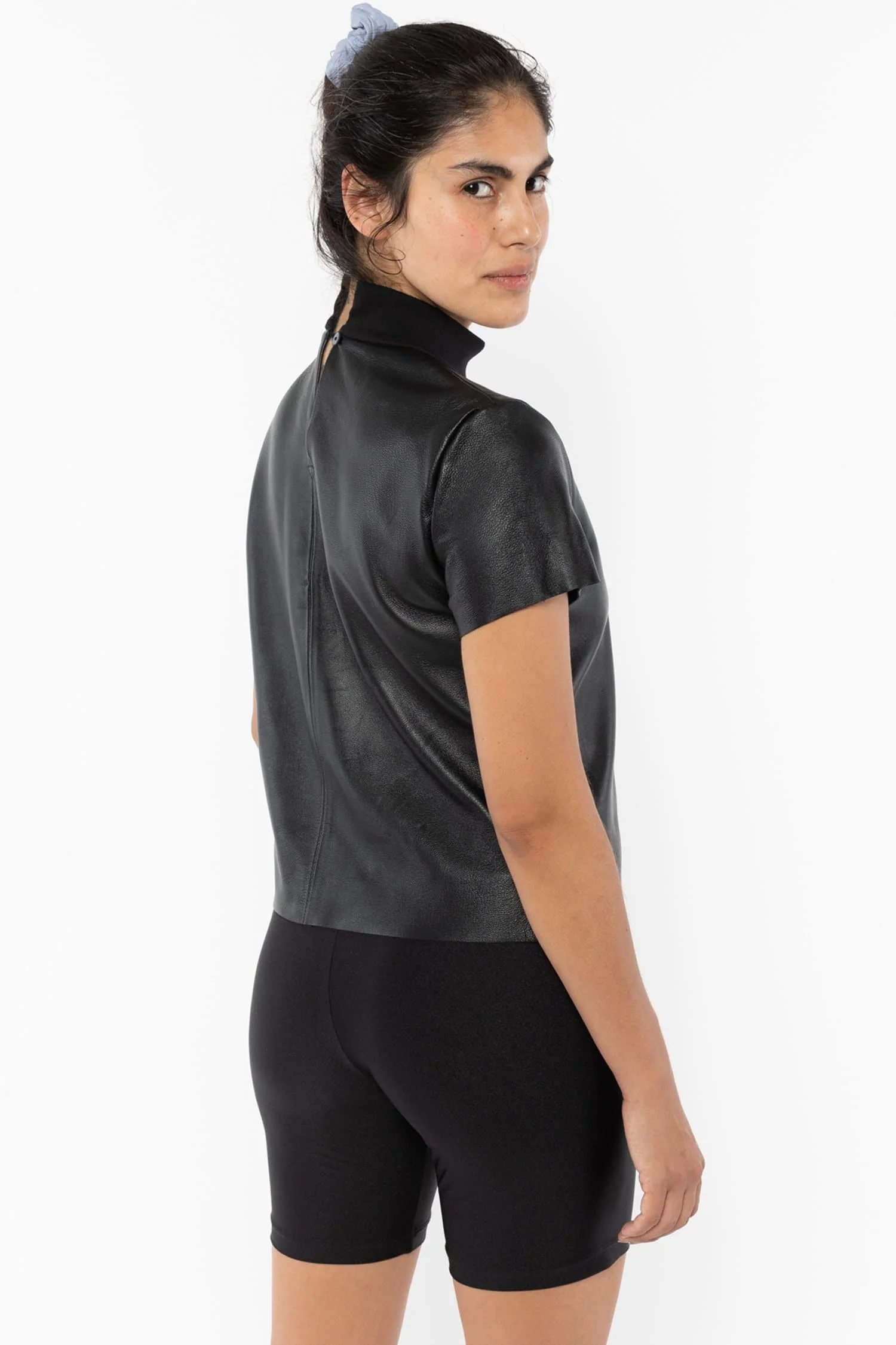 RLTH3401 - Leather Mockneck Tee - Image 8