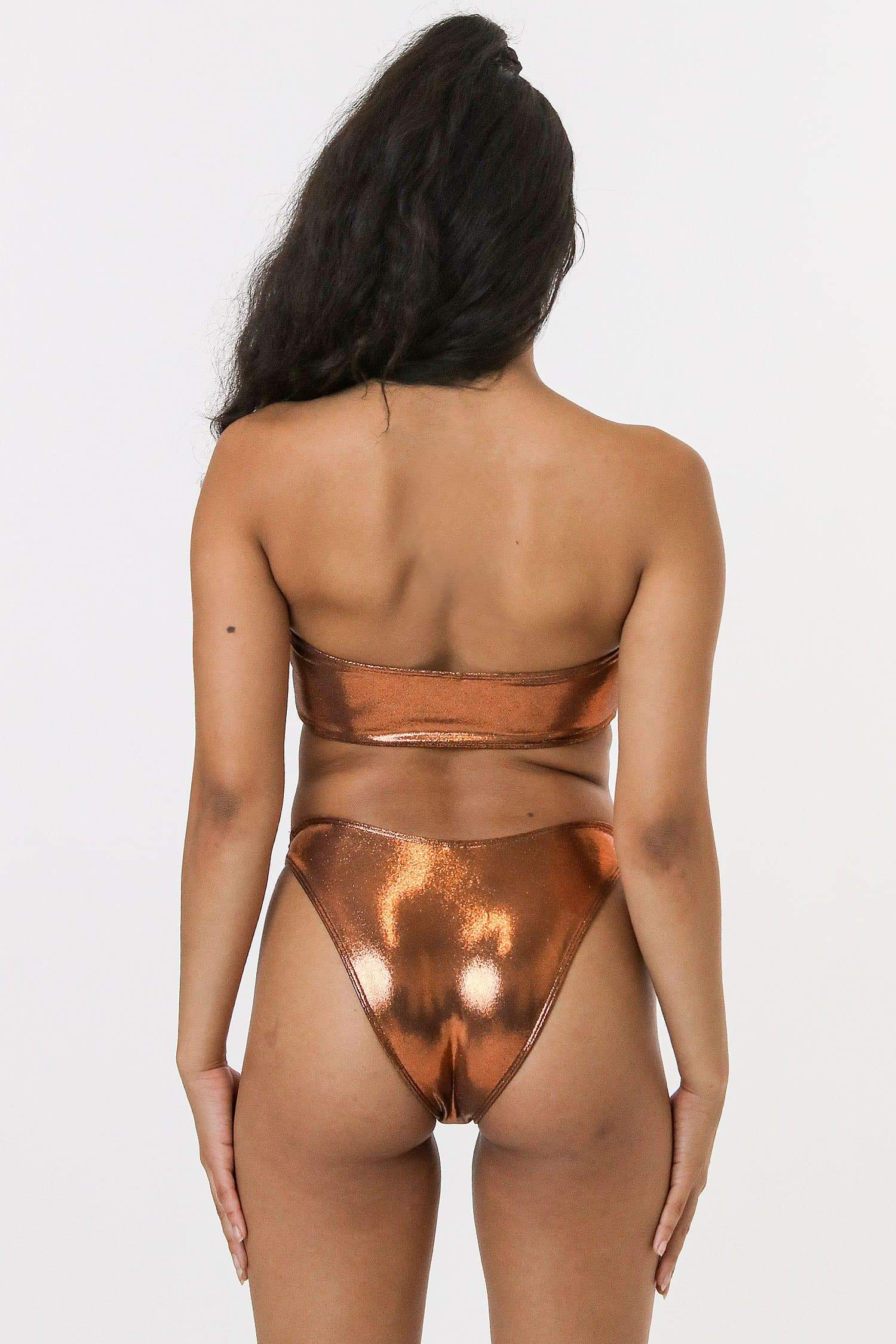 RMH8393 - Shiny Matrix Tube Bikini Top - Image 6