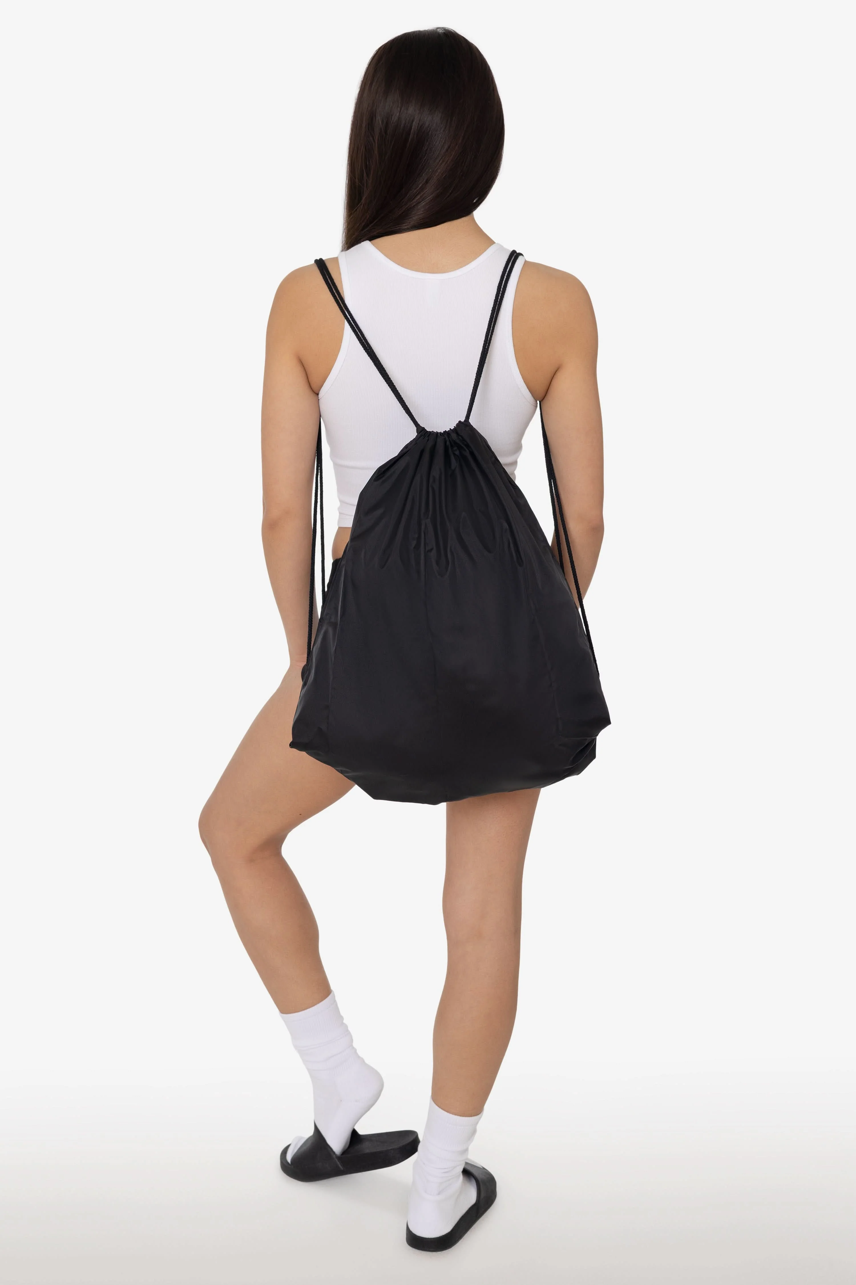 RNF09 - Lightweight Nylon Taffeta Drawstring Backpack - Image 5