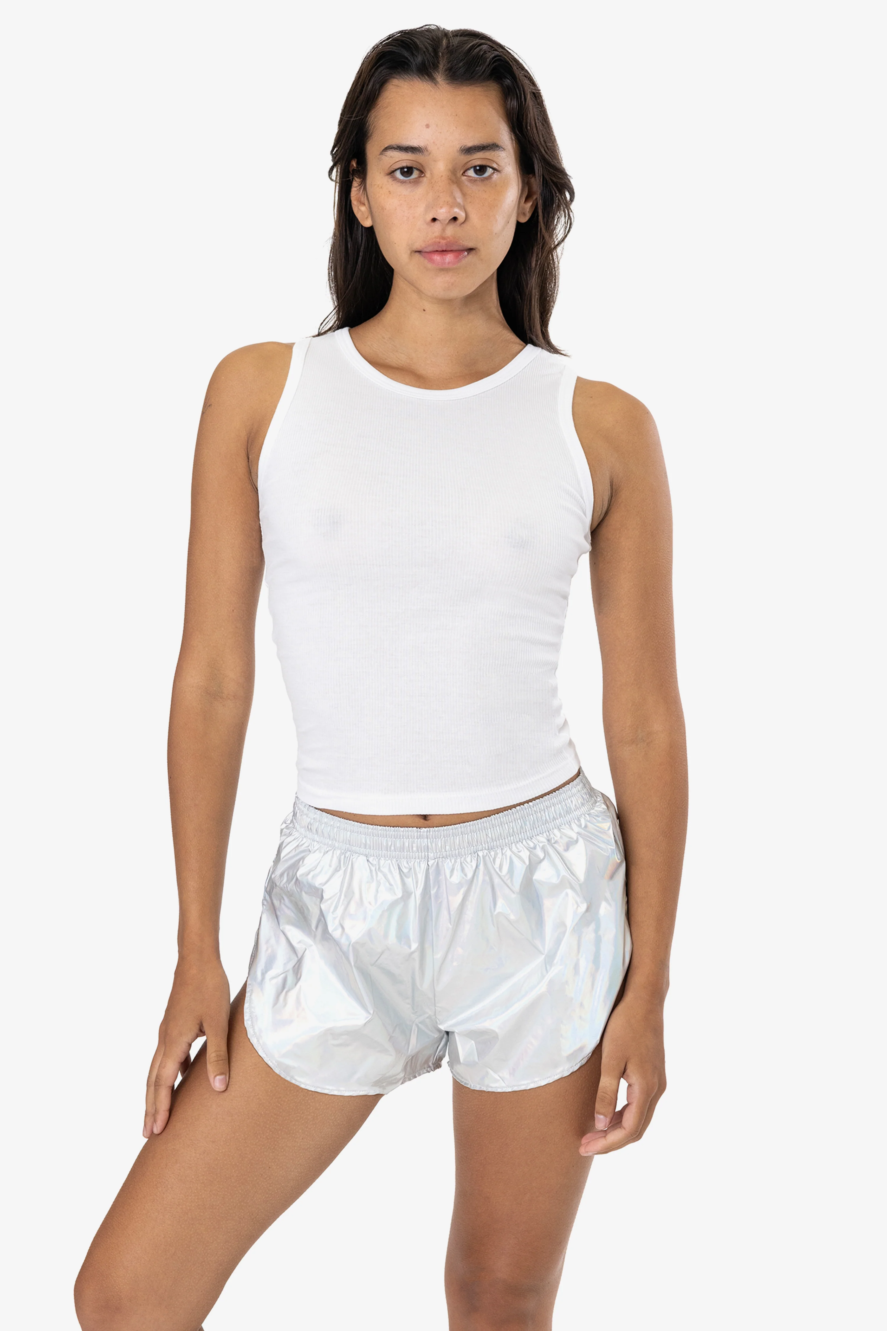 RNF304F - Metallic Nylon Foil Women's Running Shorts - Image 11