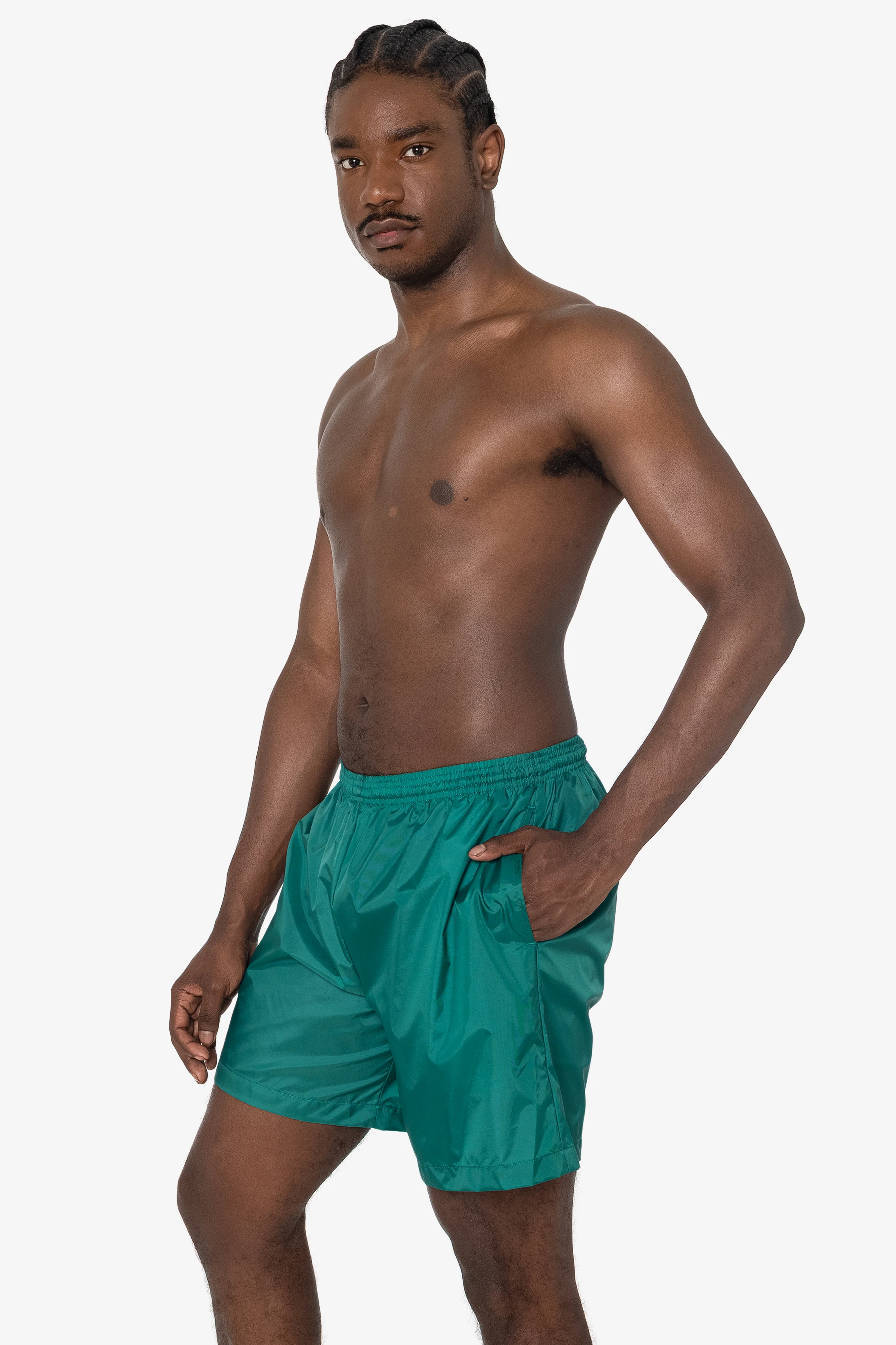 RNF412 - Men's-Unisex Nylon Taffeta Wide Shorts / Swim Trunk - Image 13
