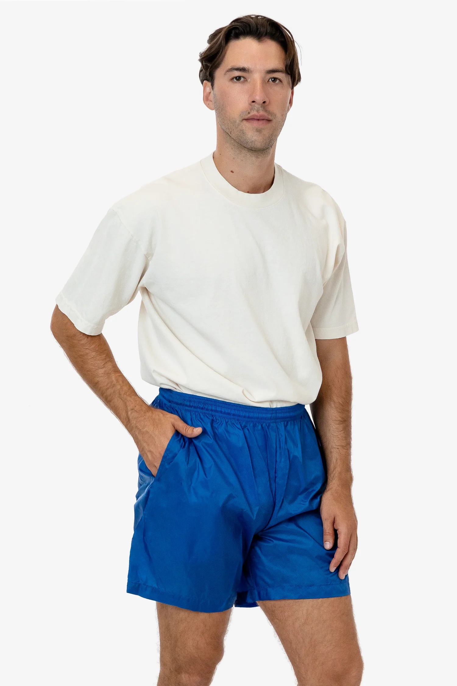 RNF412 - Men's-Unisex Nylon Taffeta Wide Shorts / Swim Trunk - Image 15