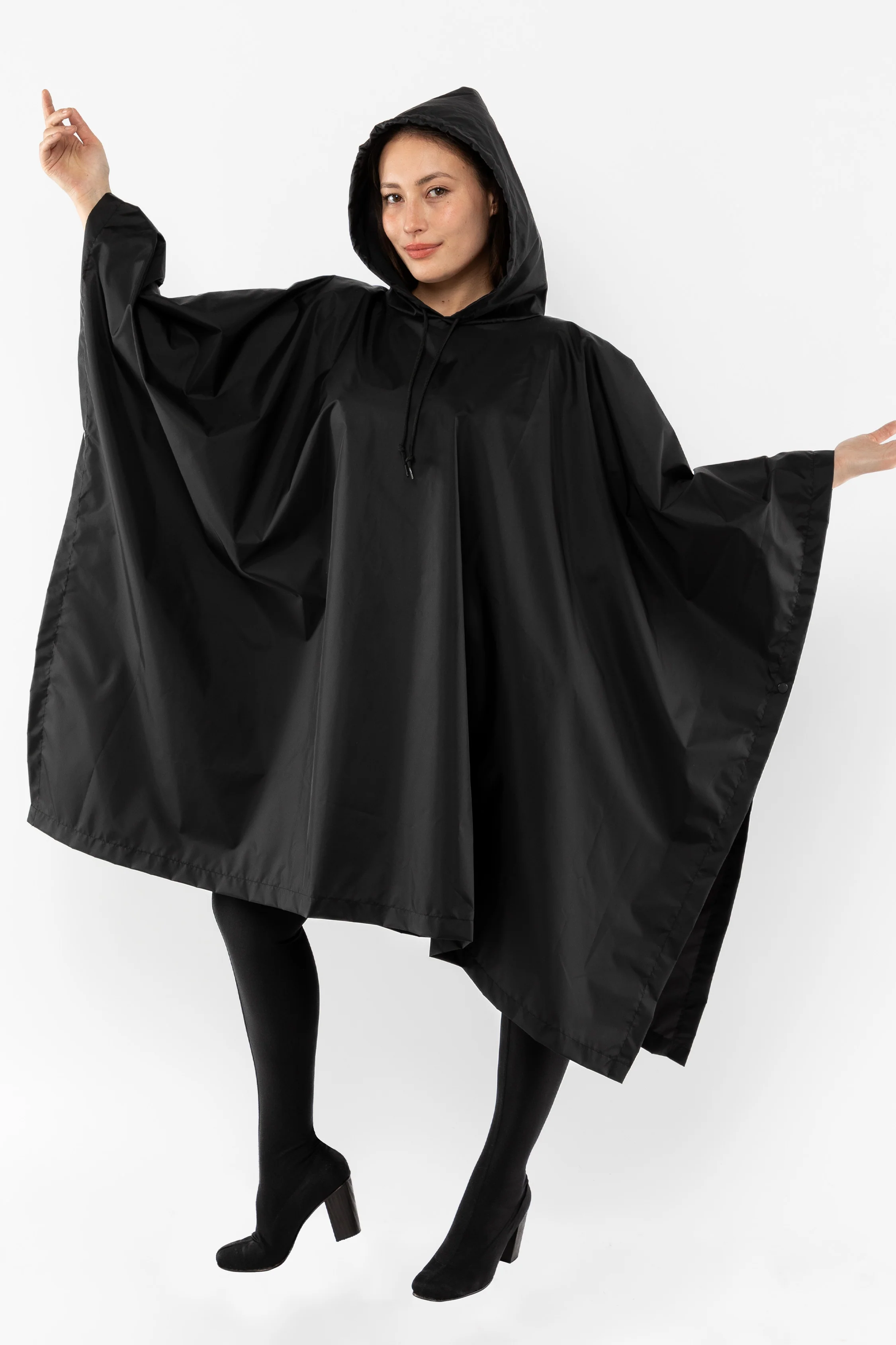 RNF419 - Hooded Nylon Rain Poncho - Image 12