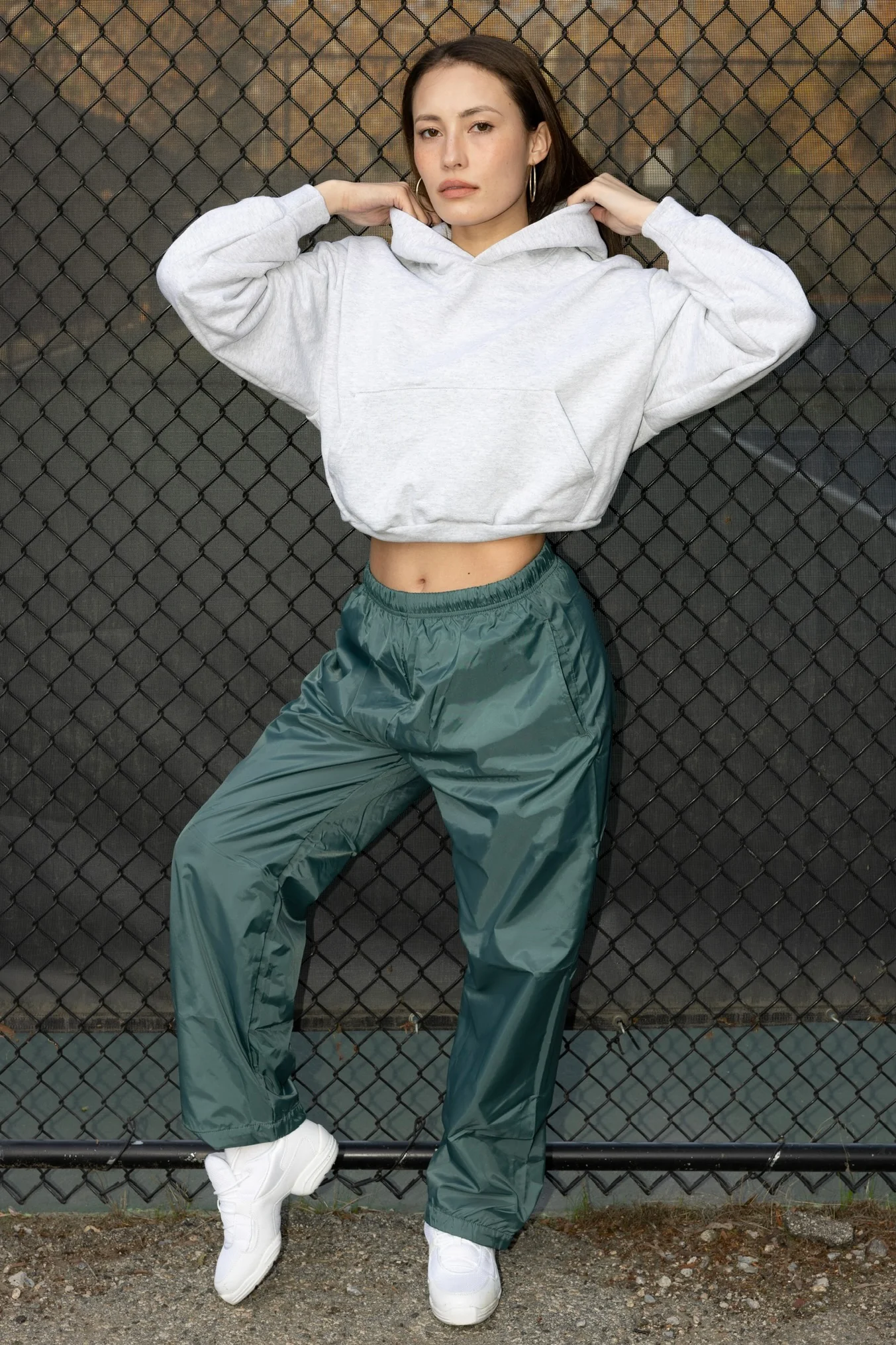 RNF445 - Lightweight Nylon Taffeta Wide Leg Pant - Image 18