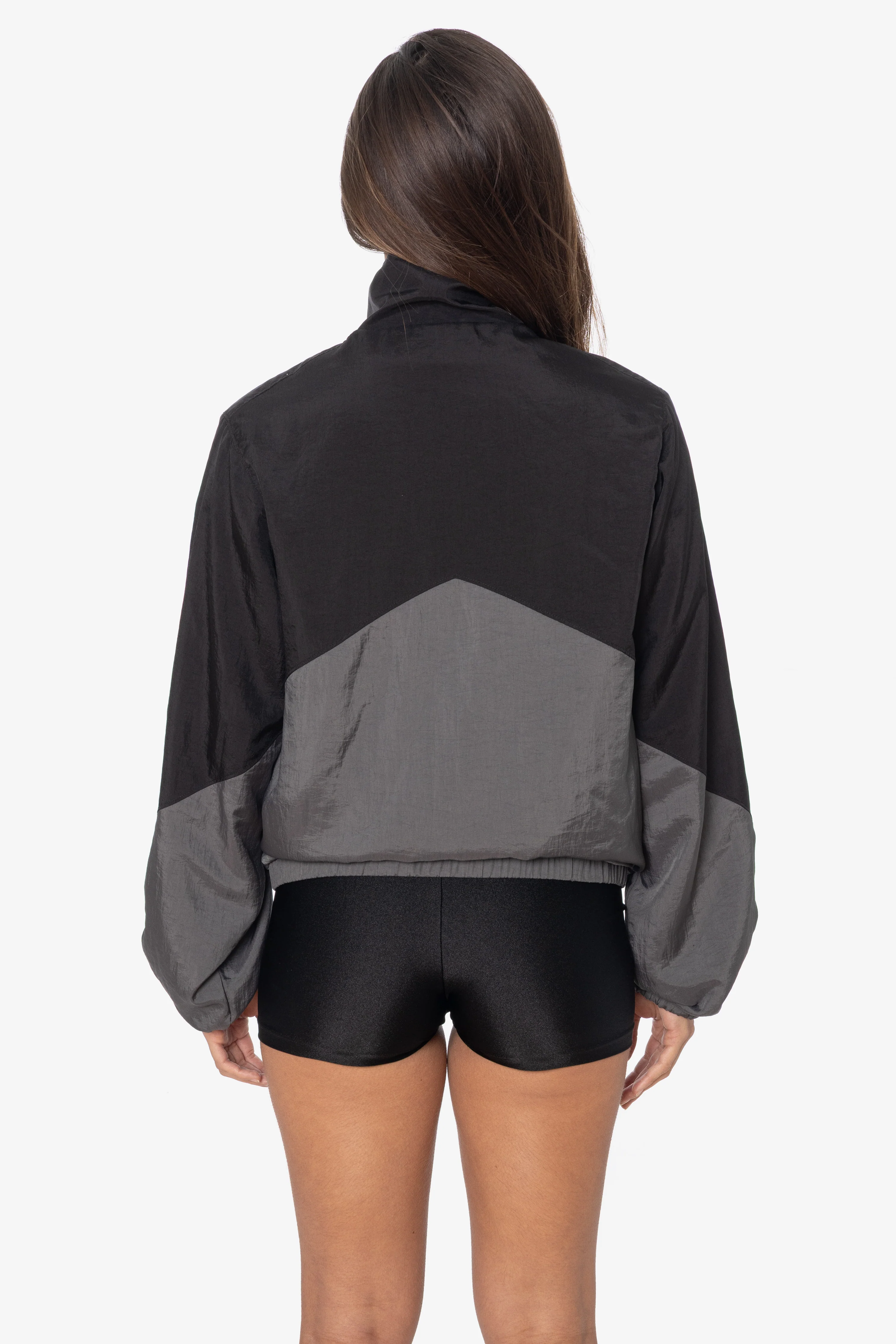 RNF555C - Nylon Crinkle Zip-Up Colorblock Windbreaker - Image 11