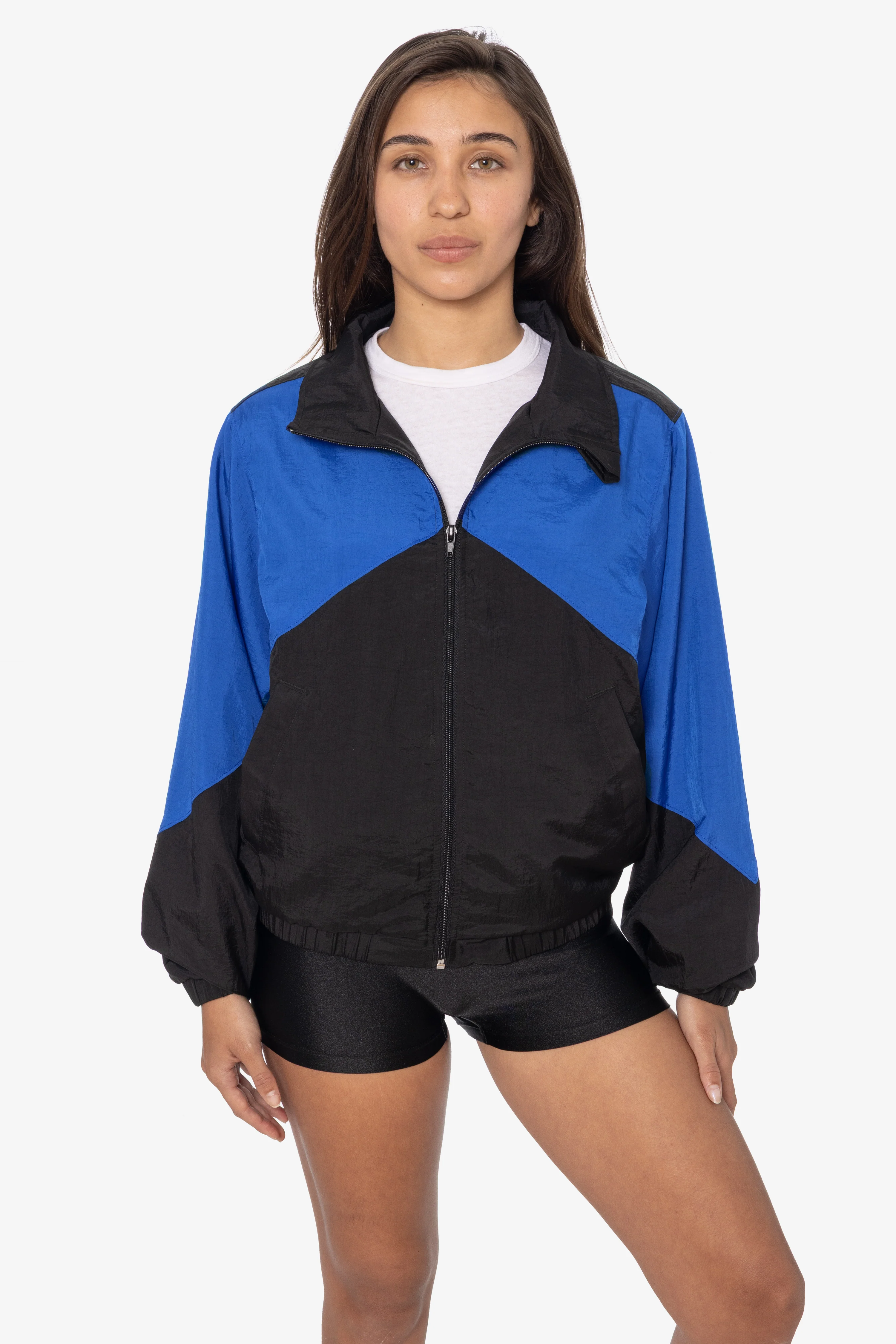 RNF555C - Nylon Crinkle Zip-Up Colorblock Windbreaker - Image 9