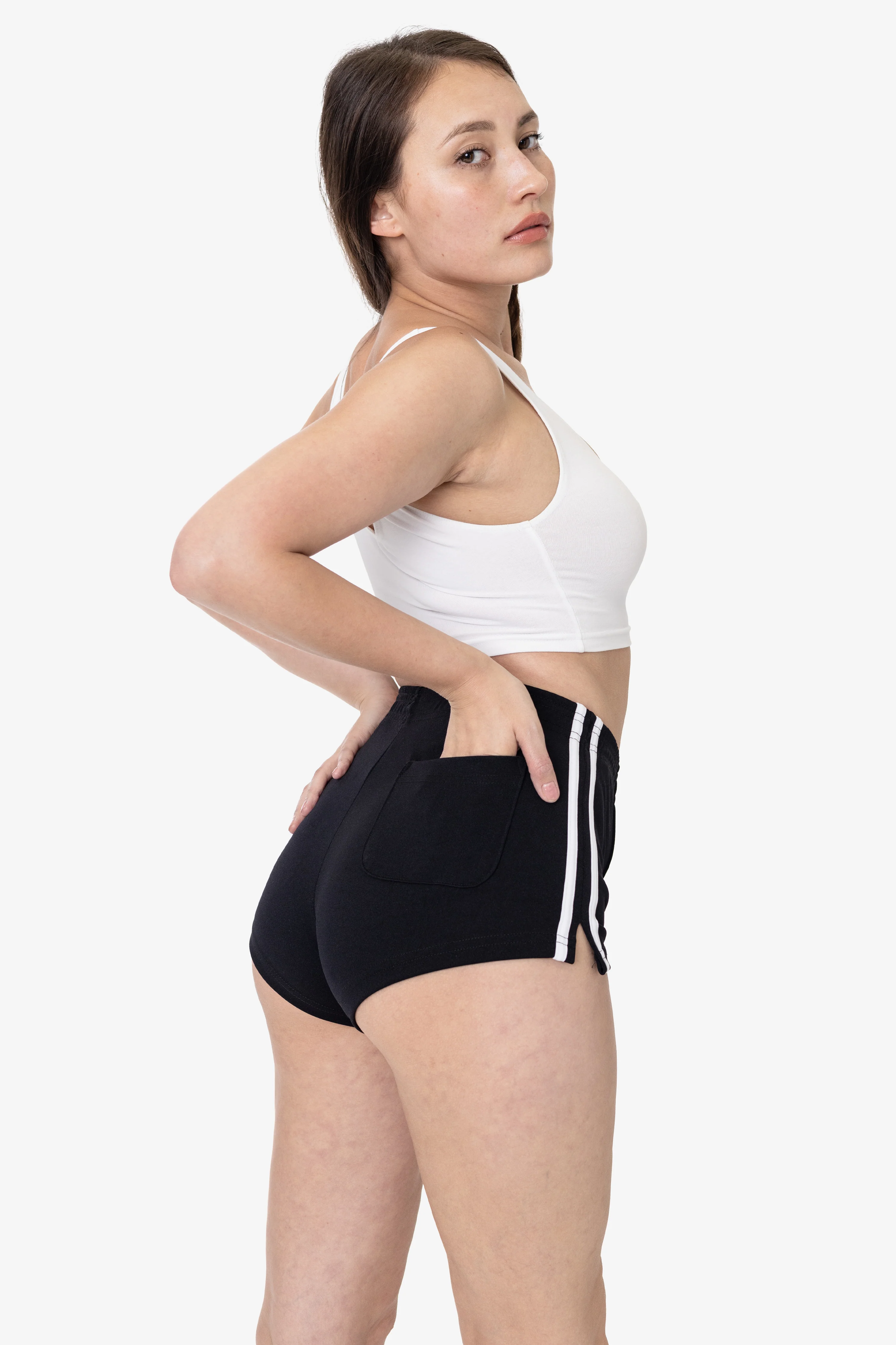 RNI3001 - Nylon Interlock Cheer Stripe Shorts - Image 3