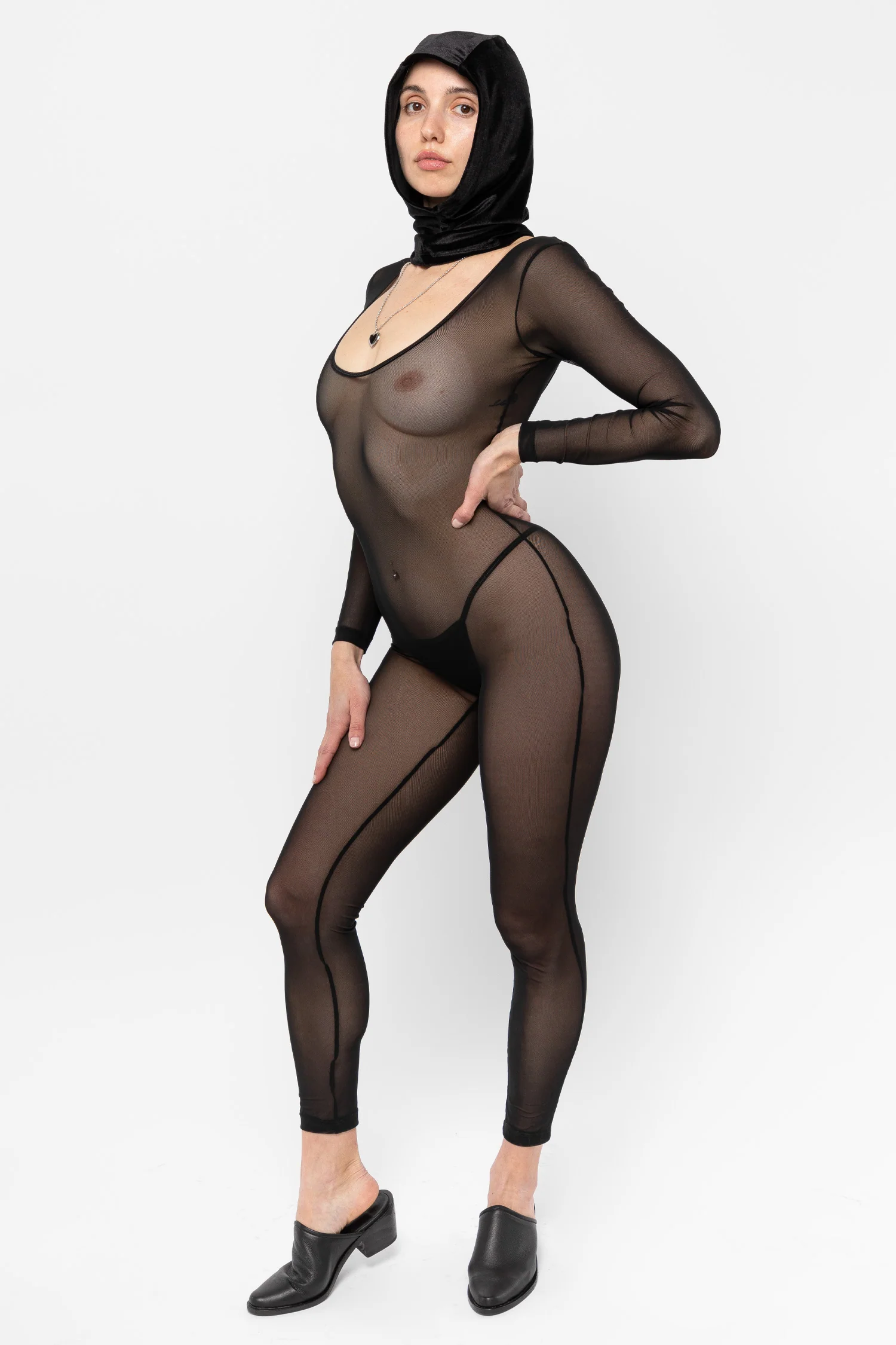 RNS028 - Micro Mesh Long Sleeve Unitard - Image 4