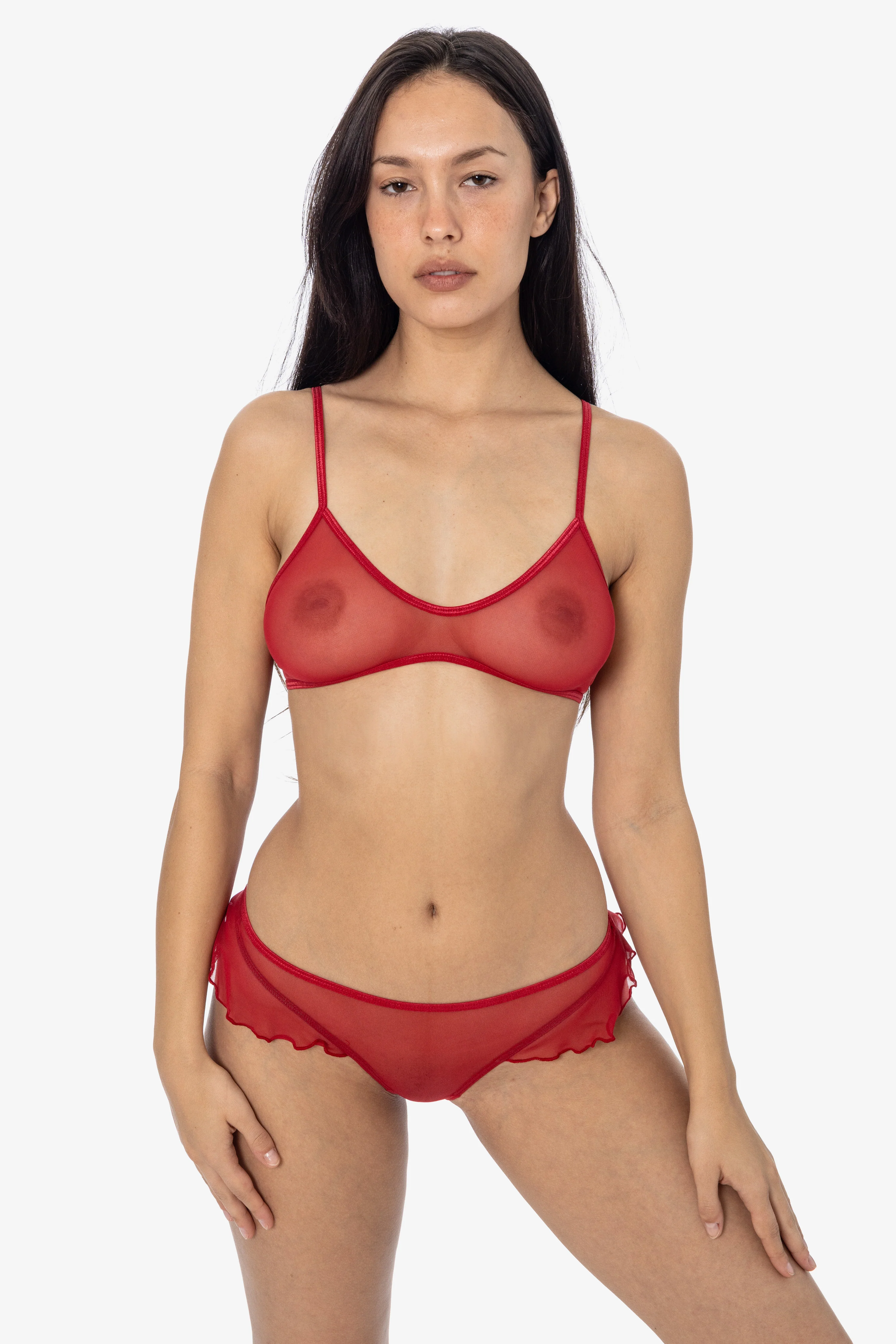 RNS25 - Micro Mesh Ruffle Thong Panty - Image 3