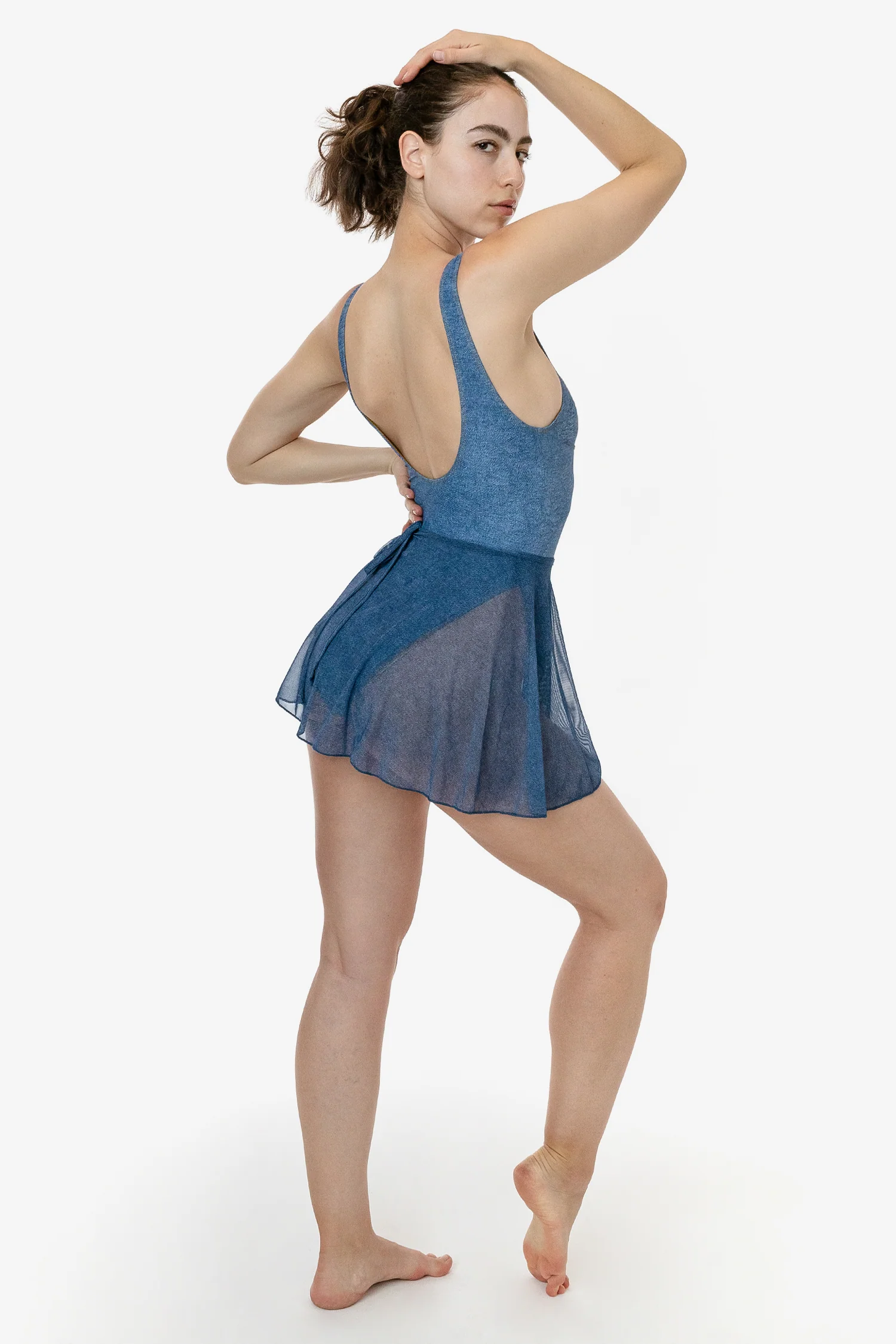 RNS300P - Printed Micro Mesh Wrap Skirt - Image 8