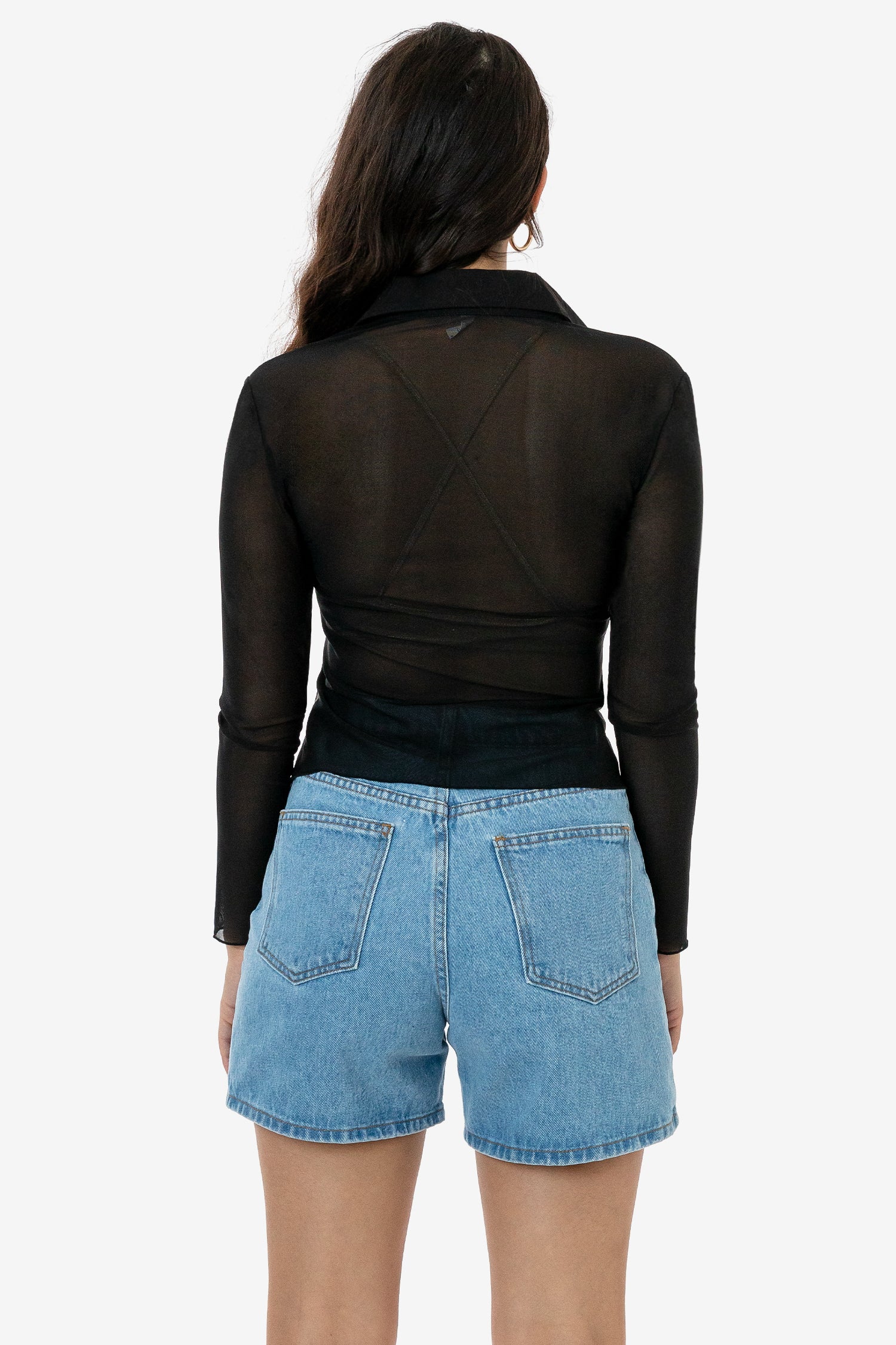 RNS745 - Micro Mesh Long Sleeve Button Up - Image 6