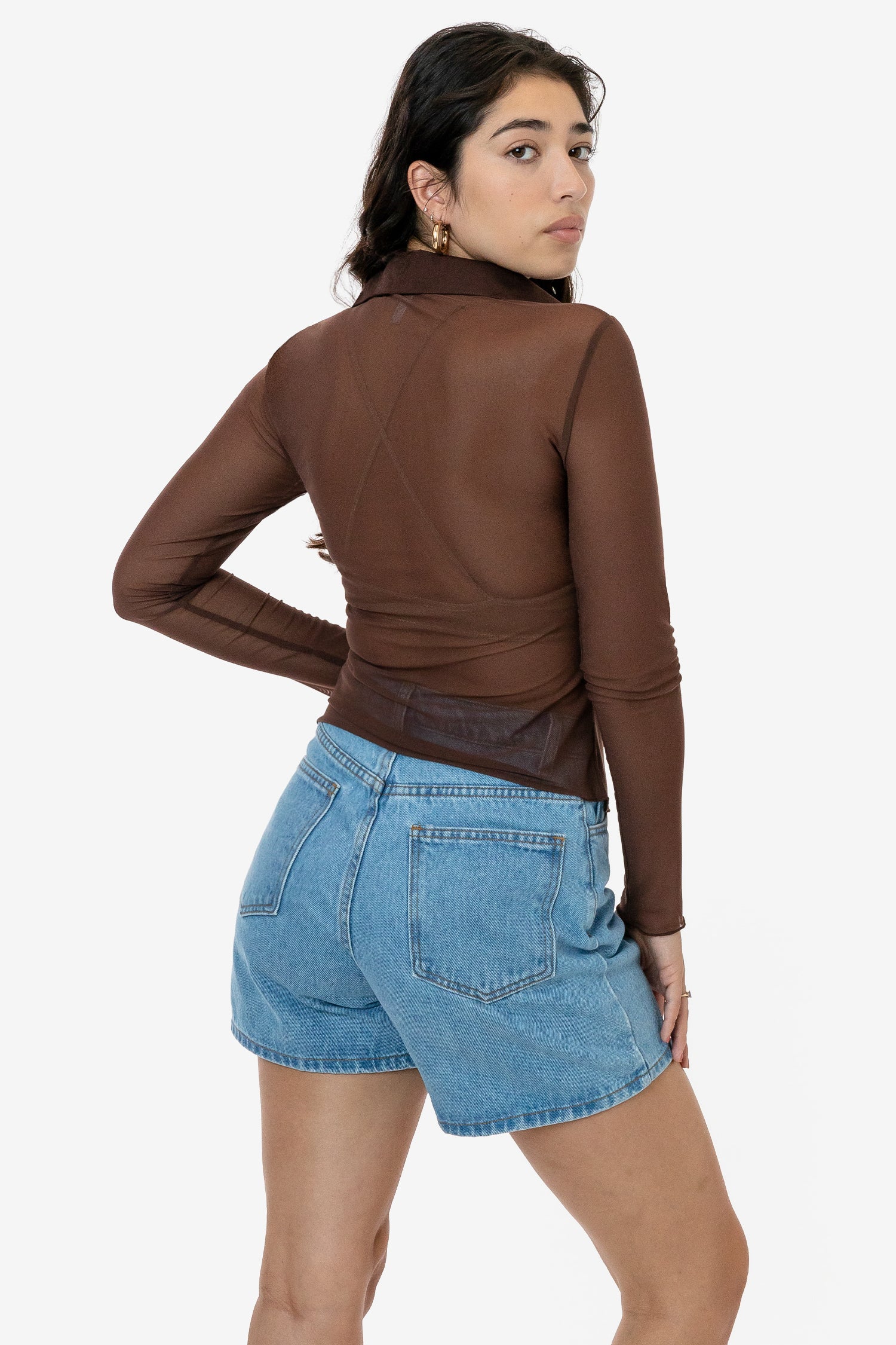 RNS745 - Micro Mesh Long Sleeve Button Up - Image 7