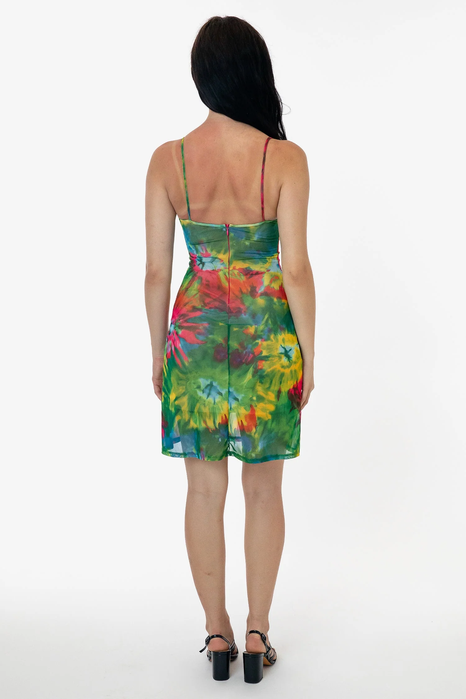 RNS783P - Printed Micro Mesh Spaghetti Dress - Image 10