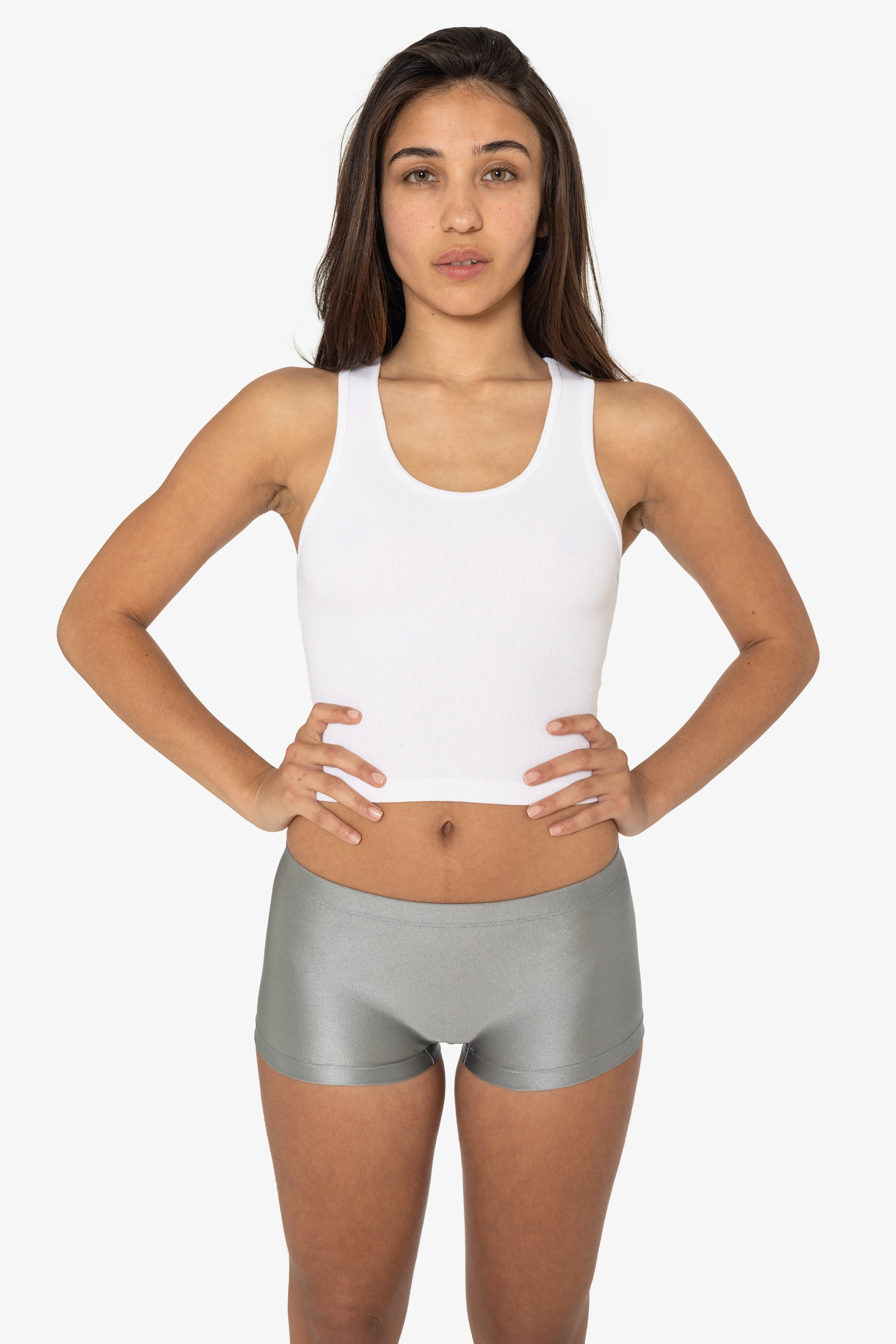 RNT332 - Nylon Tricot Shiny Mini Shorts - Image 12
