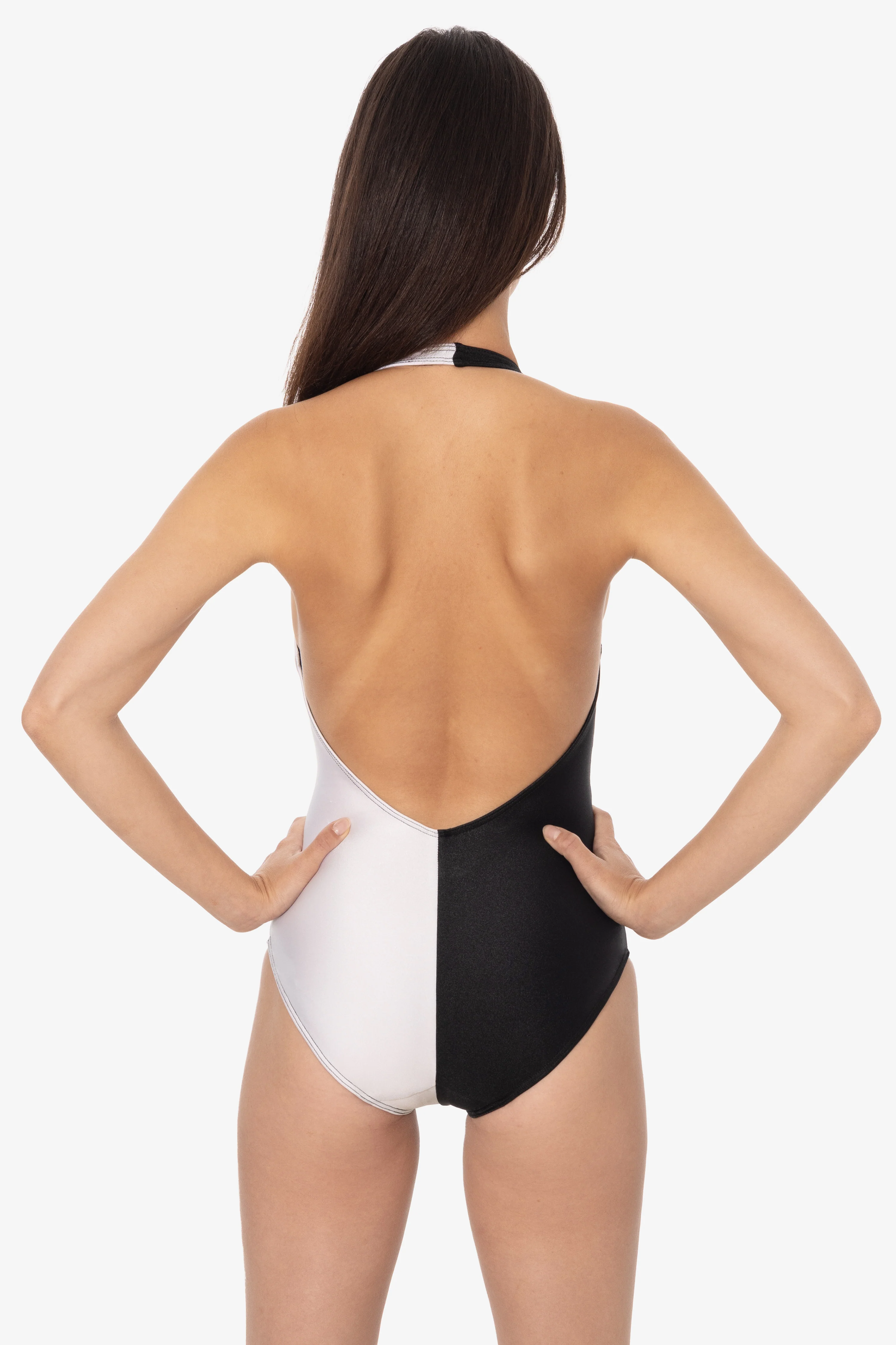RNT342 - 2-Tone Halter One Piece - Image 6