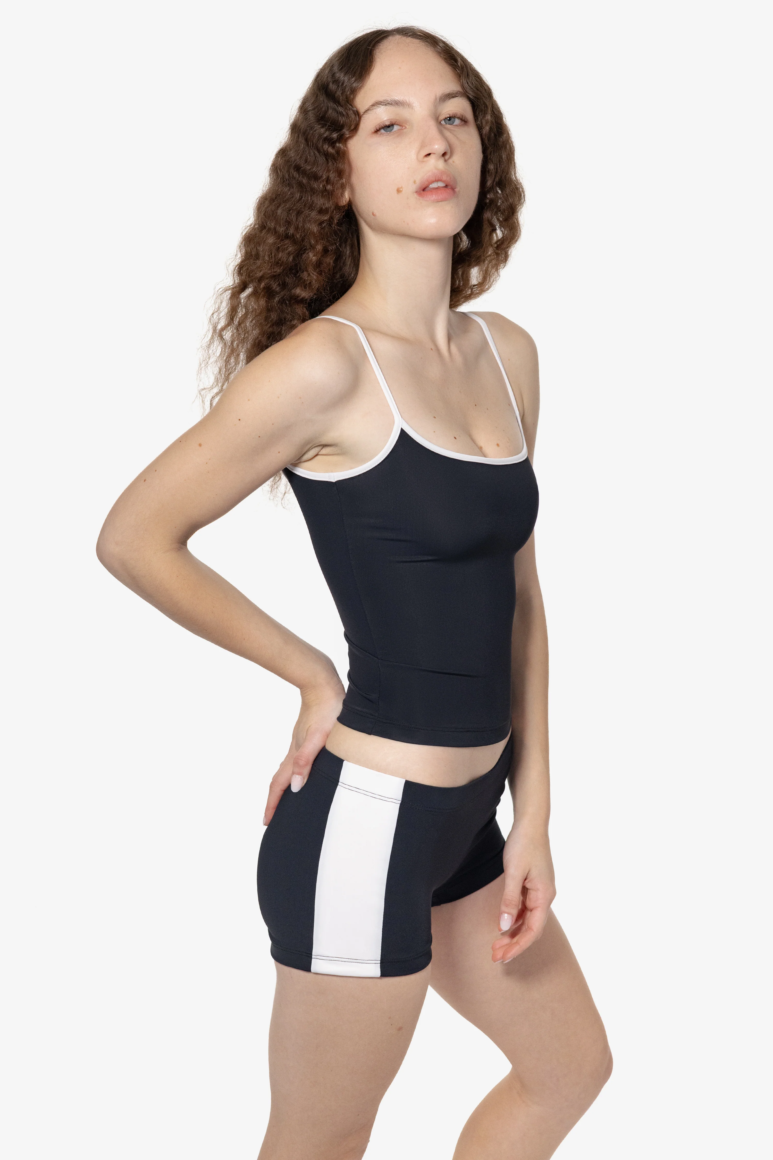 RNT531 - Nylon Tricot Contrast Spaghetti Tank - Image 8
