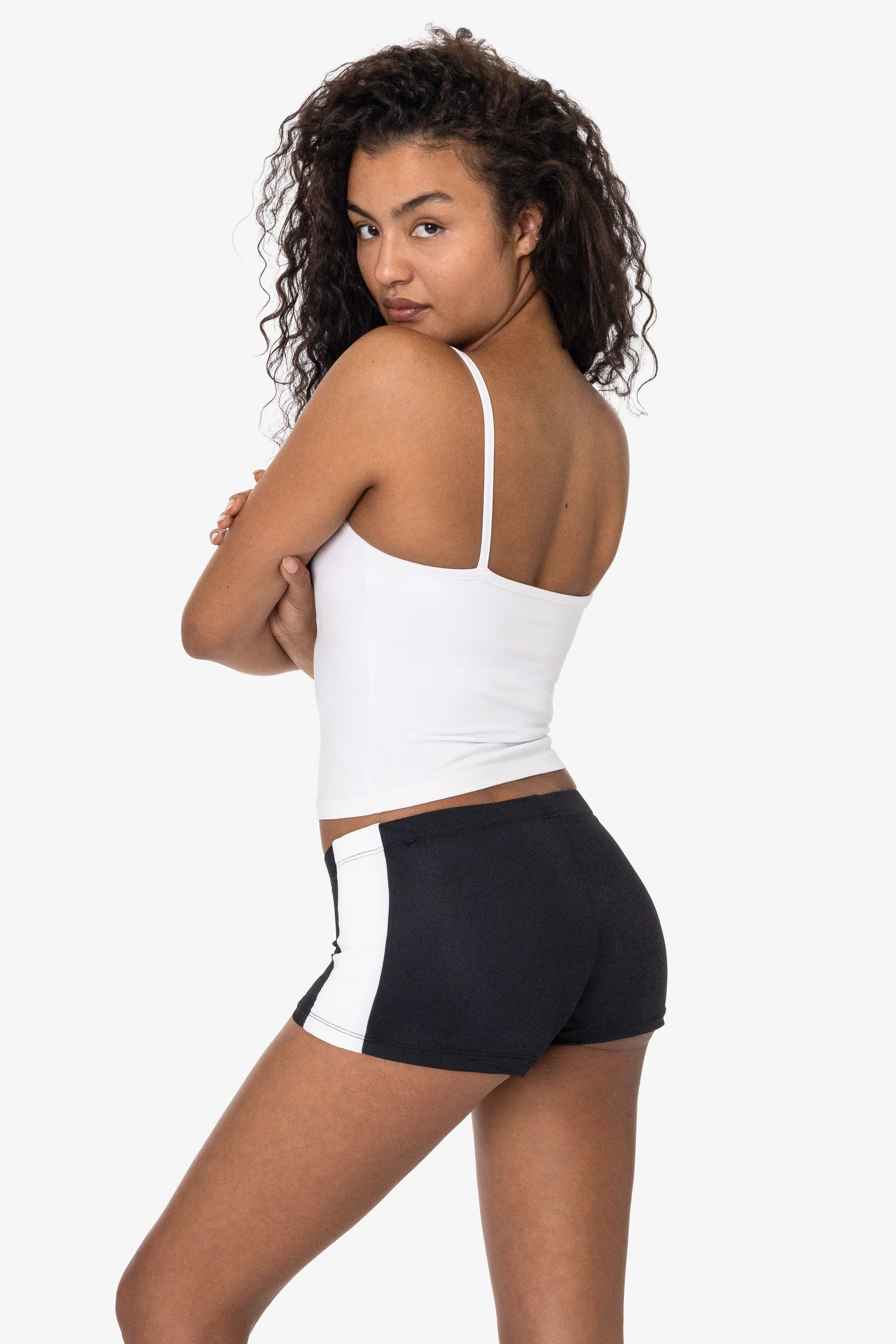 RNT532 - Nylon Tricot 2-Tone Mini Shorts - Image 3